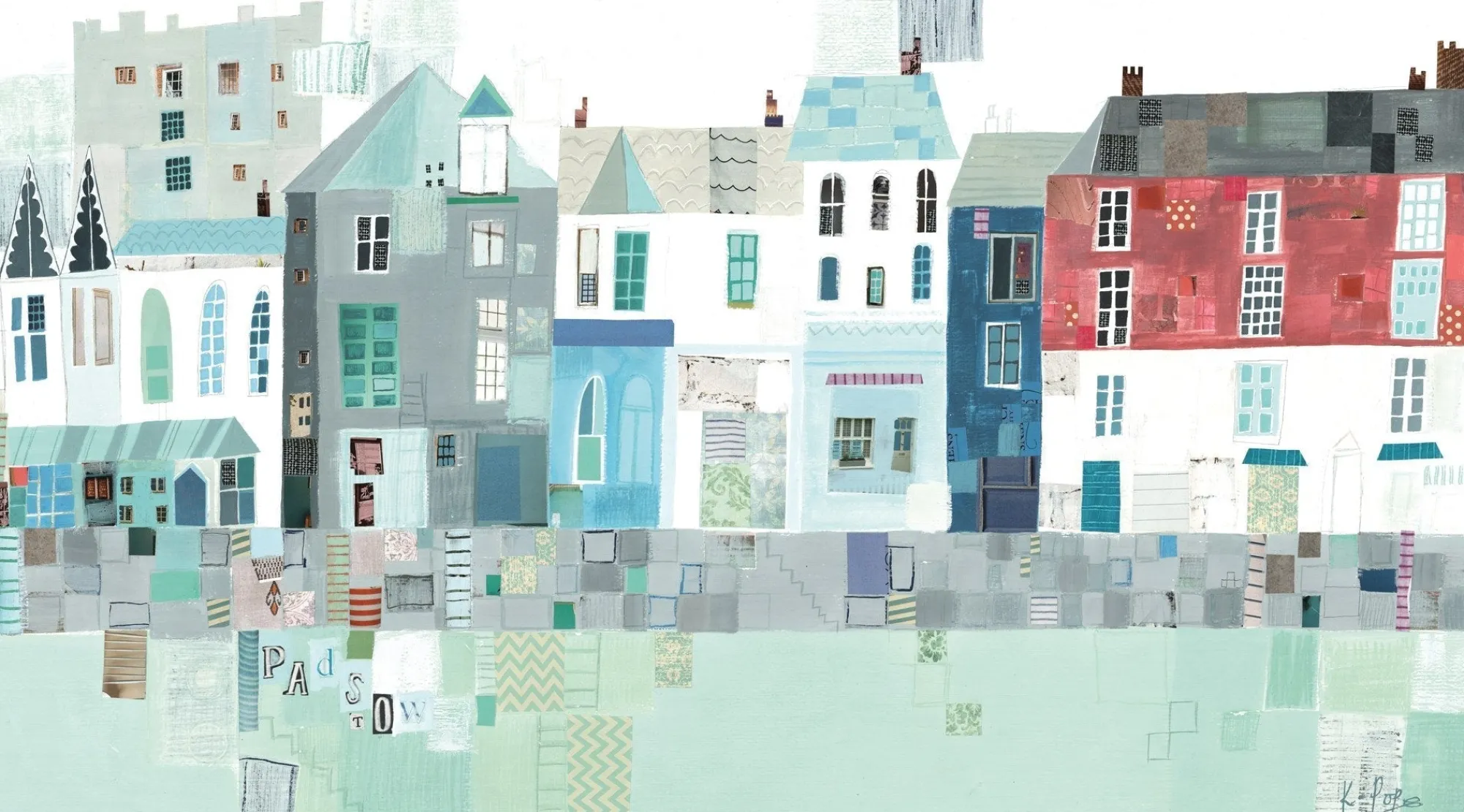 Unframed Prints*Whistlefish Padstow Harbour Front Art Print