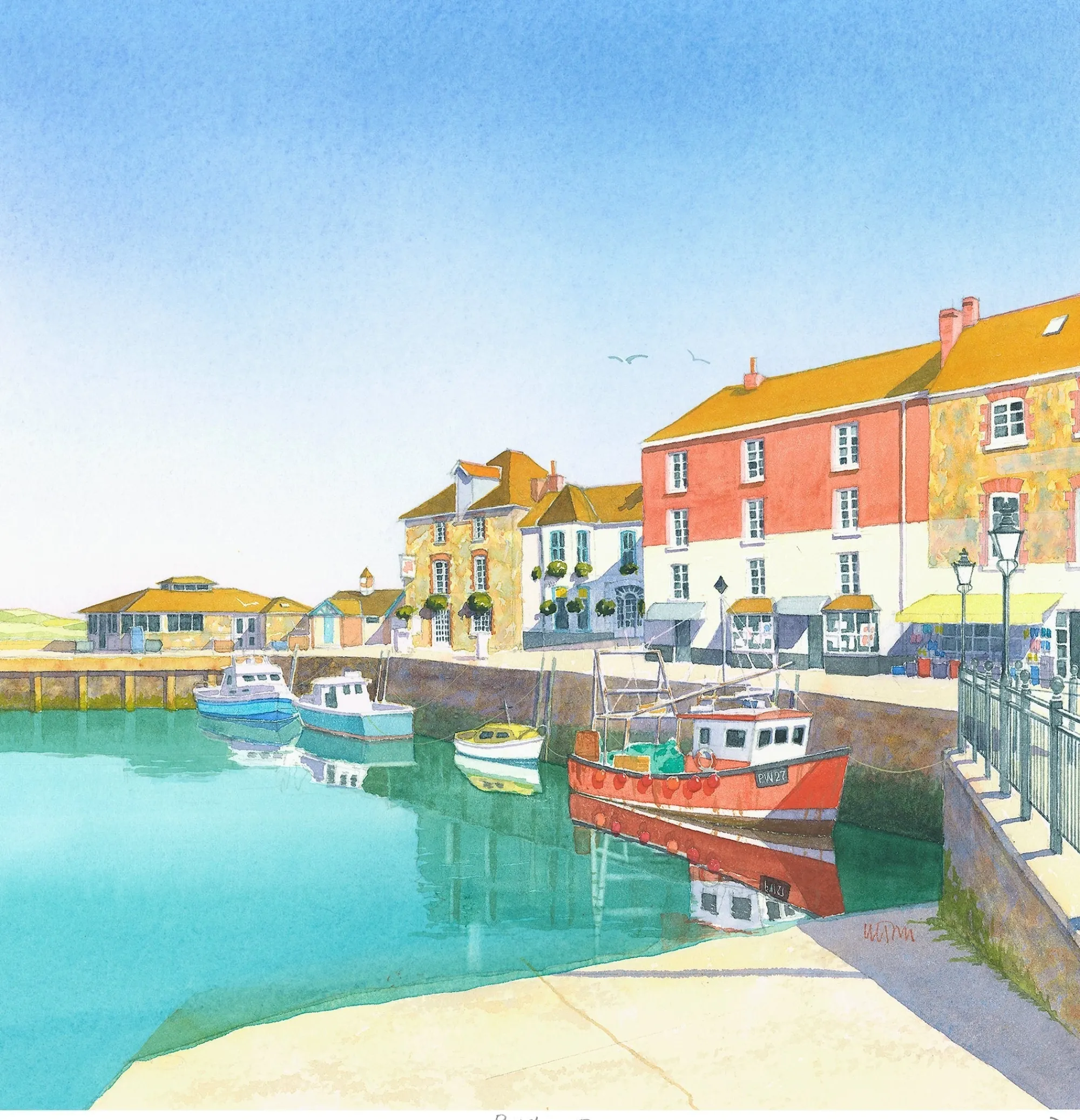 Unframed Prints*Whistlefish Padstow Harbour In Summer Art Print