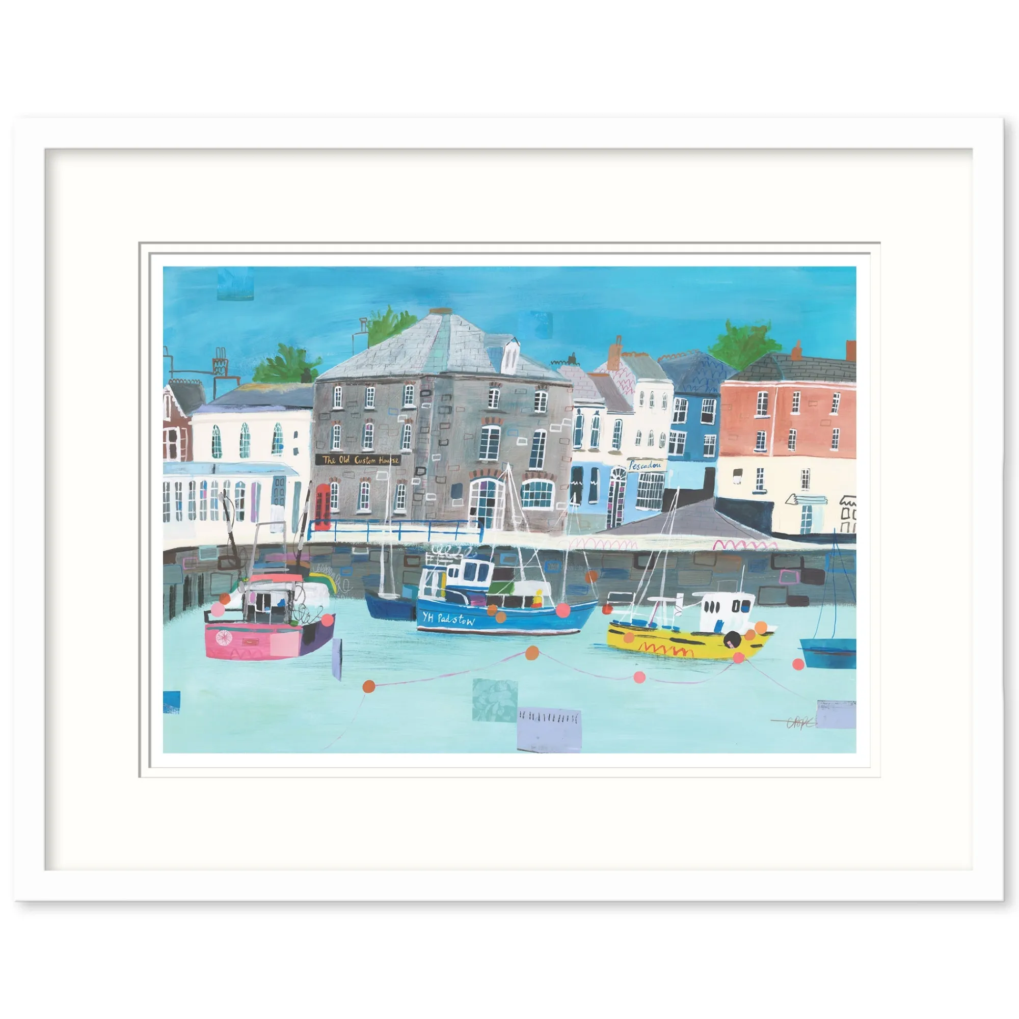Padstow|Cornwall*Whistlefish Padstow Harbour Small Framed Print