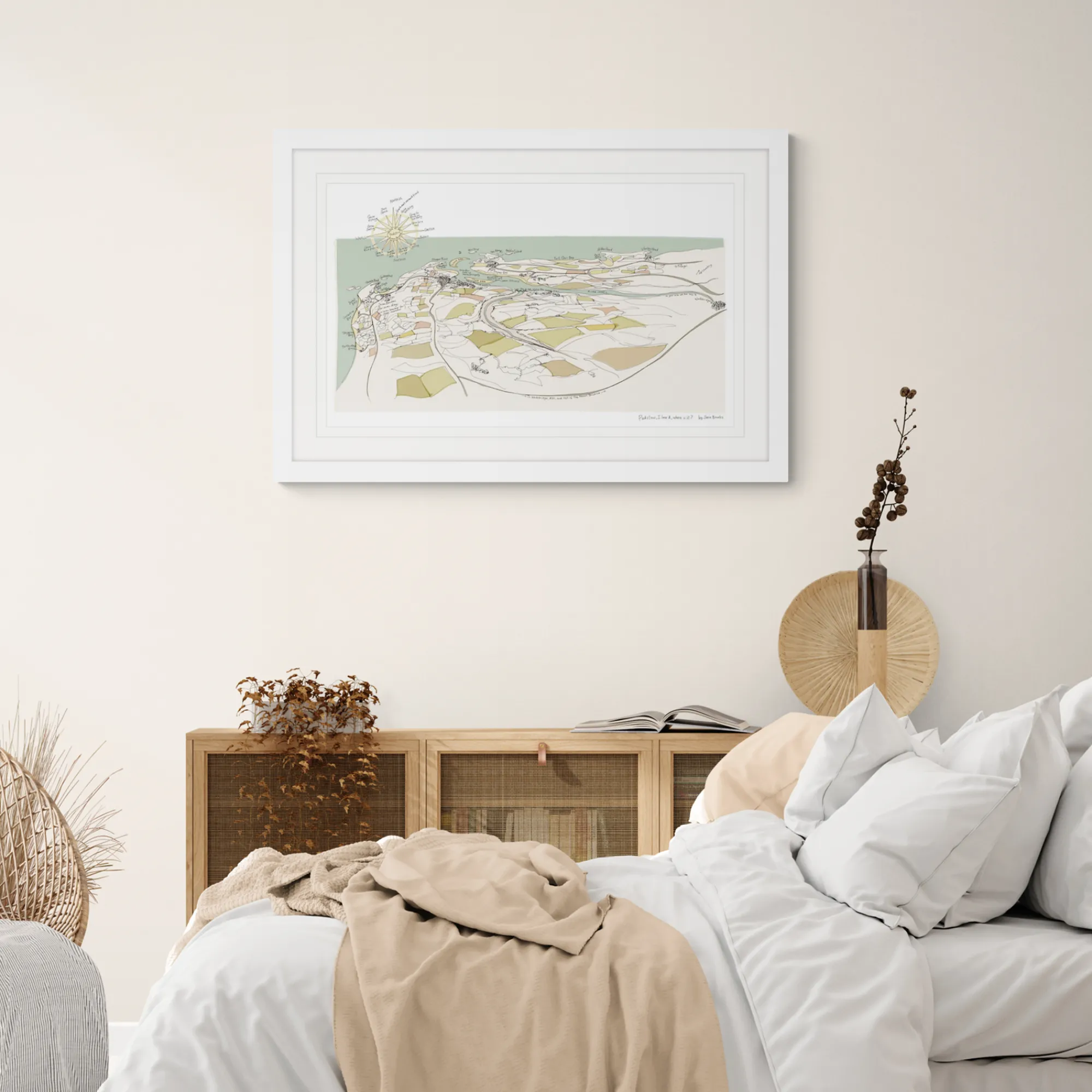 Padstow|Coastal Scenes*Whistlefish Padstow, I Love It Framed Print