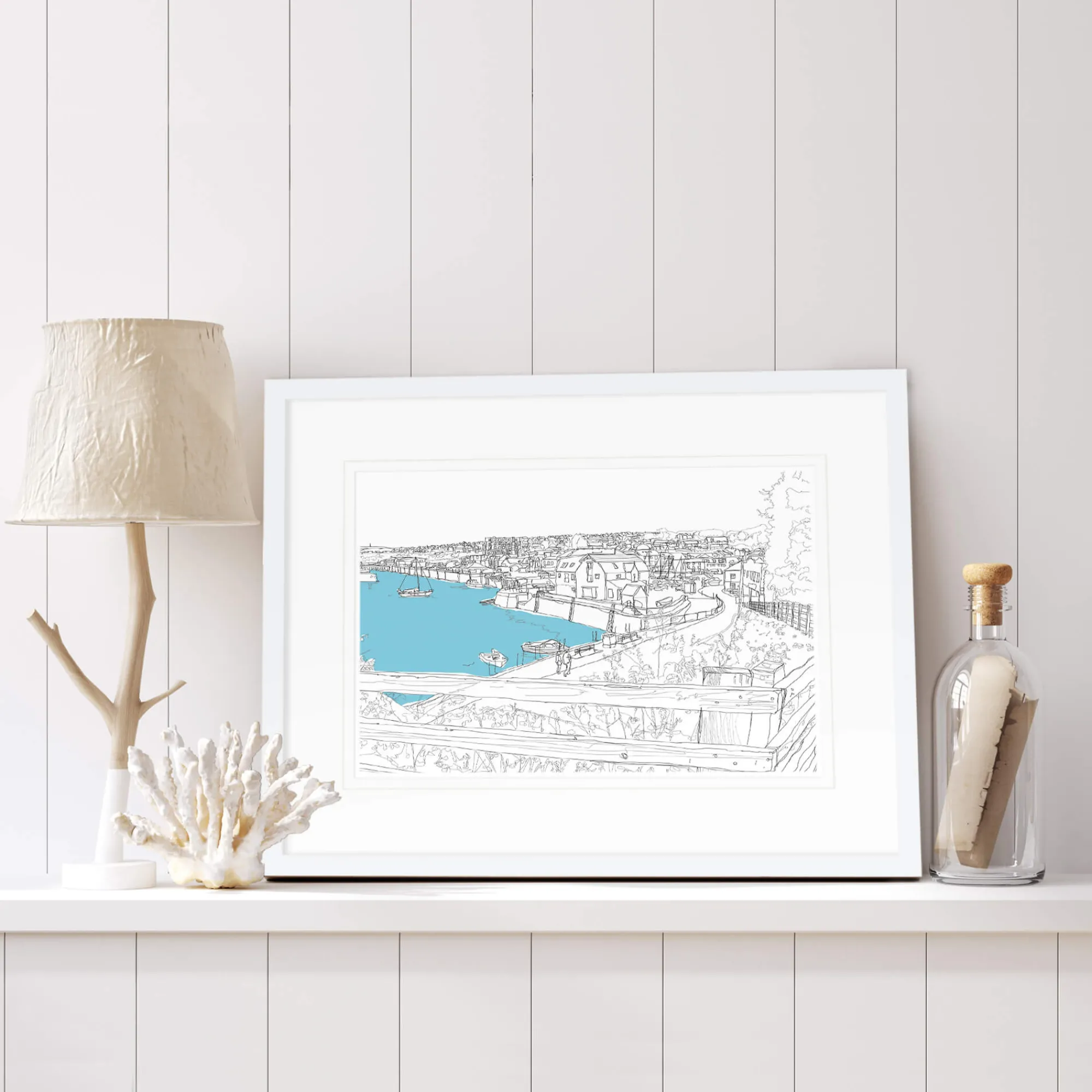 Unframed Prints*Whistlefish Padstow Large Art Print