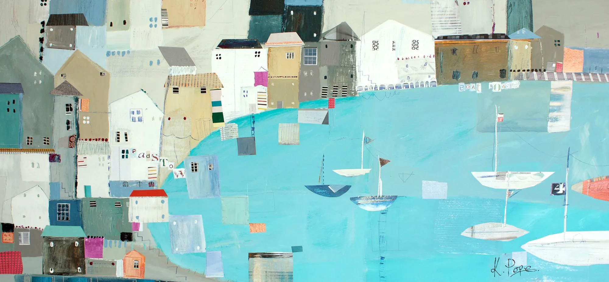Unframed Prints*Whistlefish Padstow Marina Art Print
