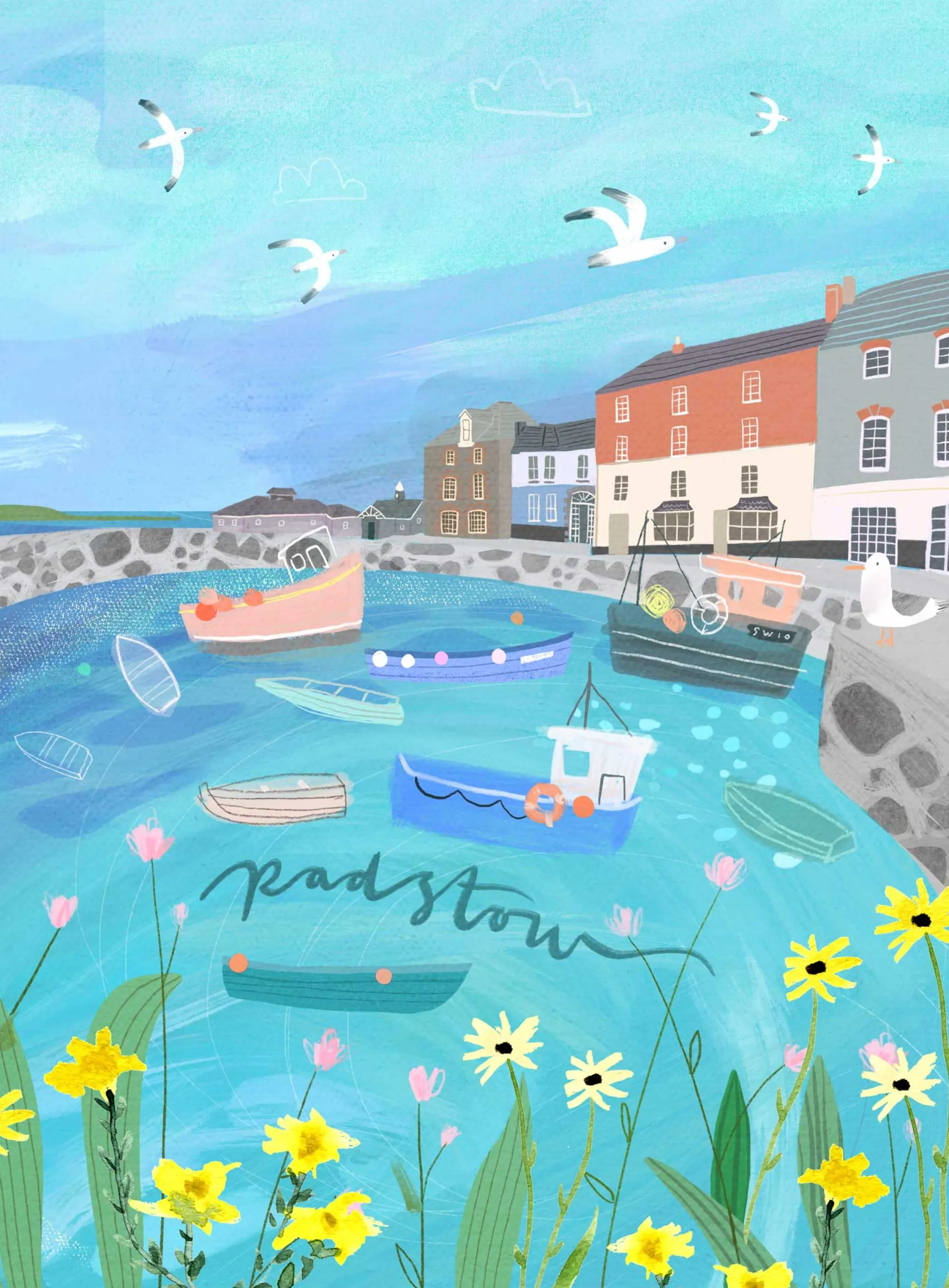 Unframed Prints*Whistlefish Padstow Med Art Print