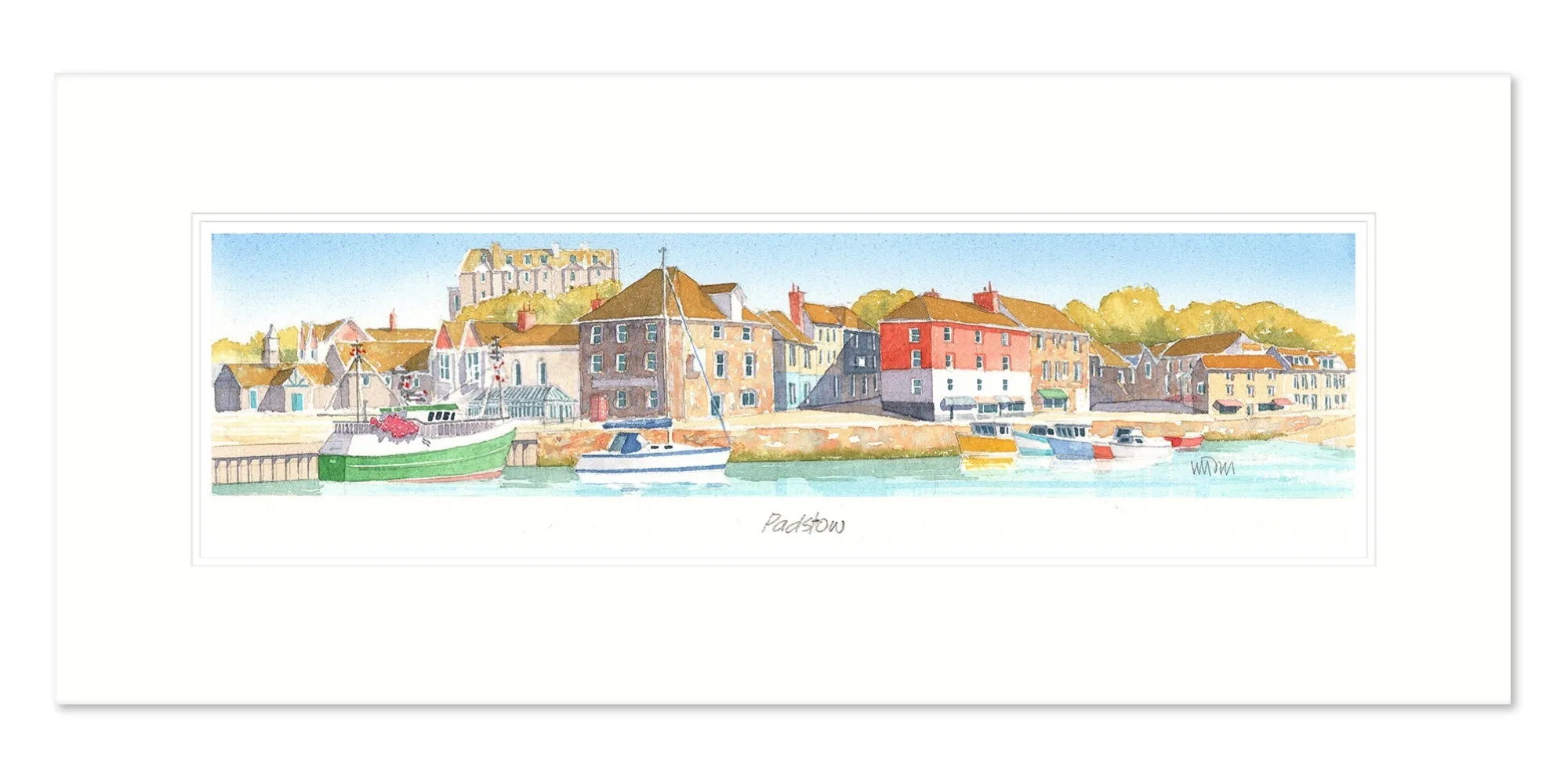 Padstow|Boat & Sailing*Whistlefish Padstow Mounted Print