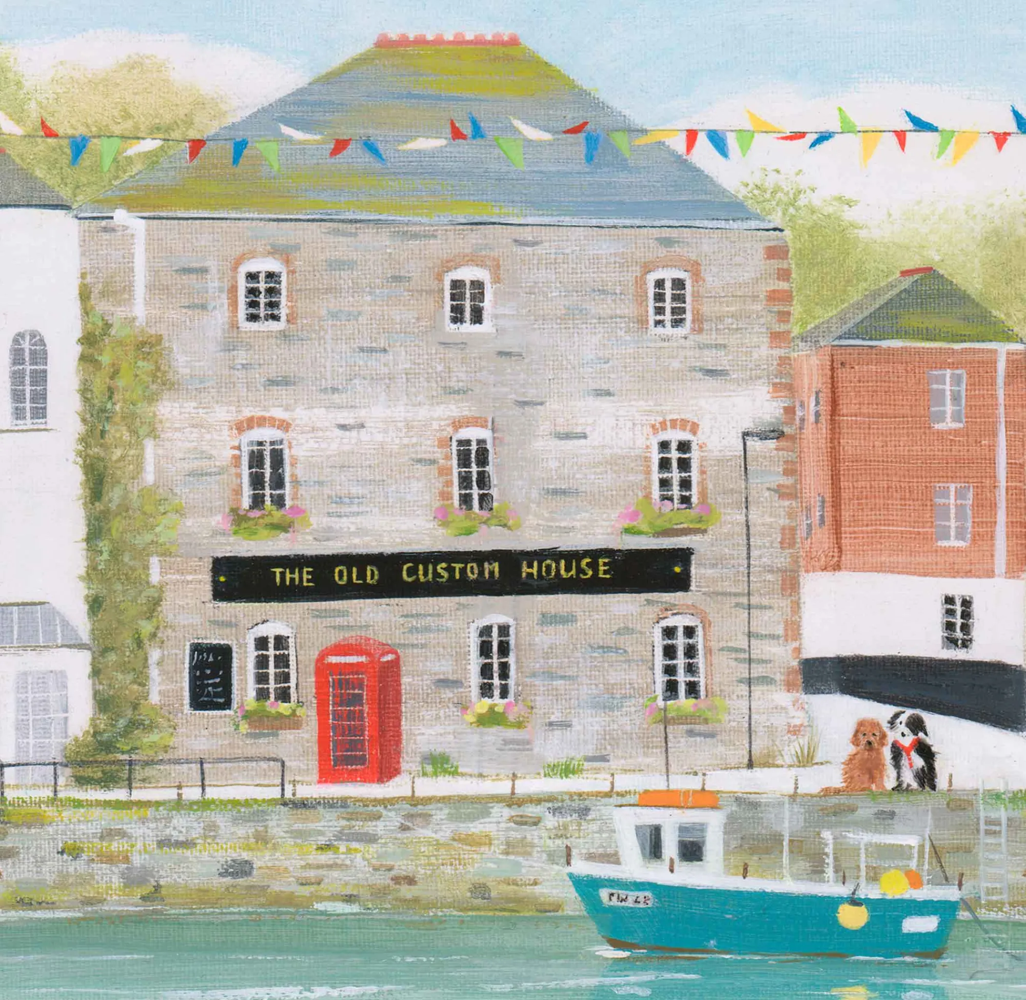 Unframed Prints*Whistlefish Padstow Phone Box Art Print