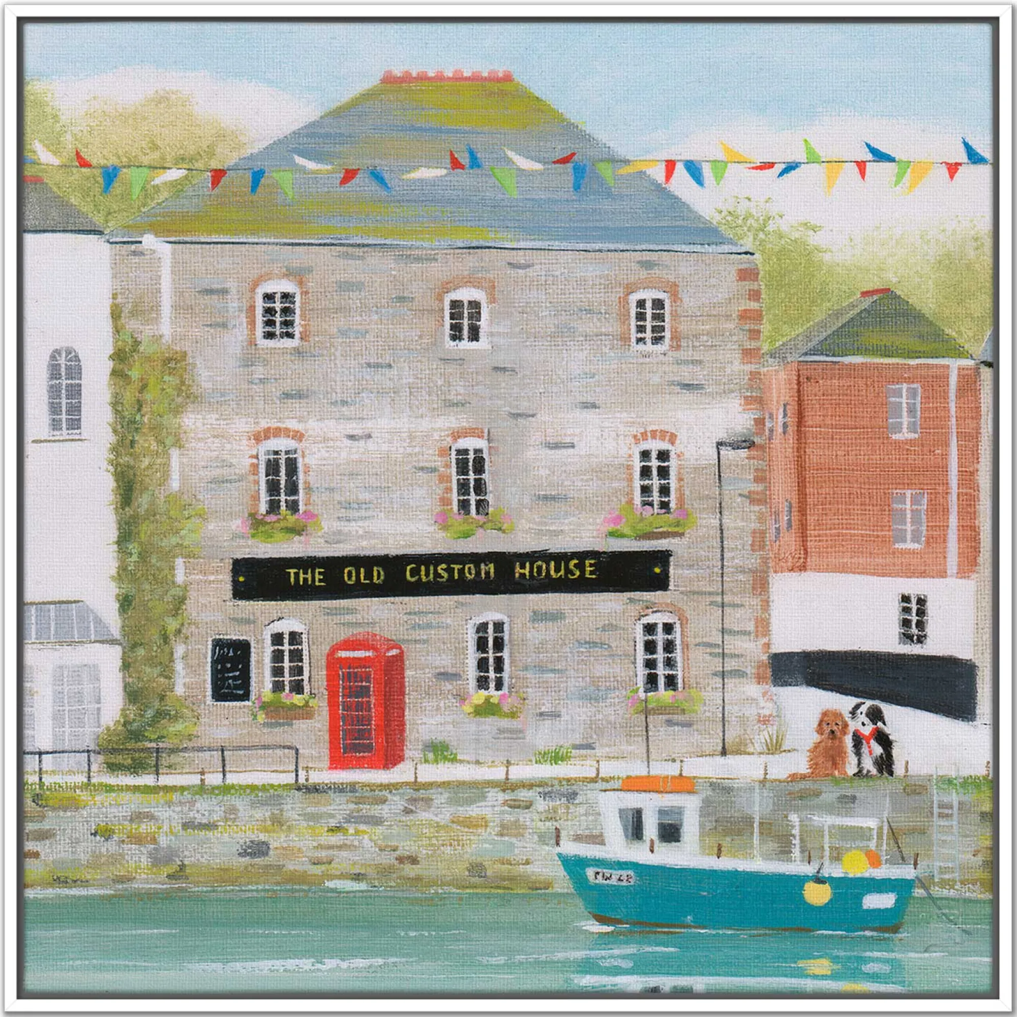 Padstow|Cornwall*Whistlefish Padstow Phone Box Framed Canvas