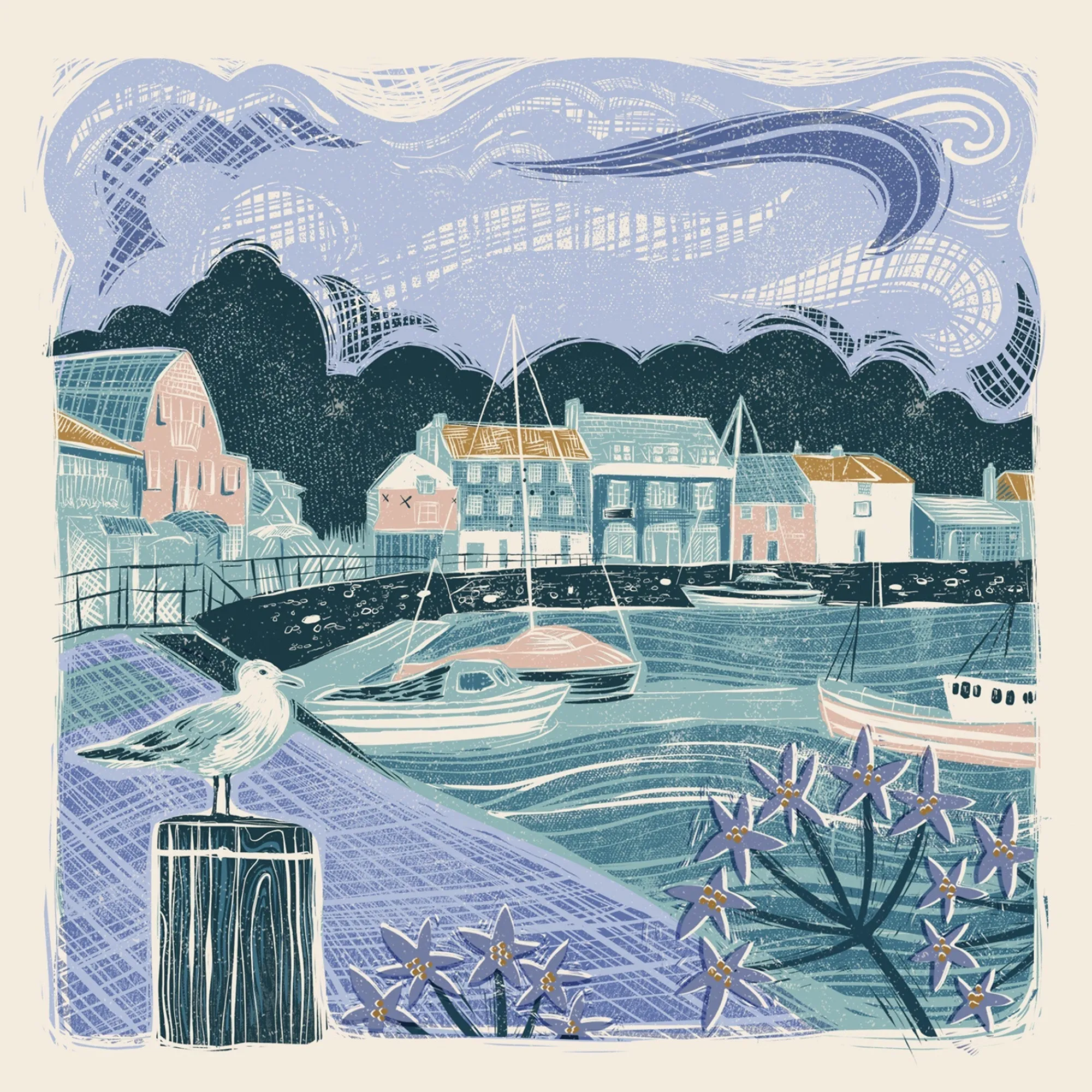 Unframed Prints*Whistlefish Padstow Quay Summer Art Print
