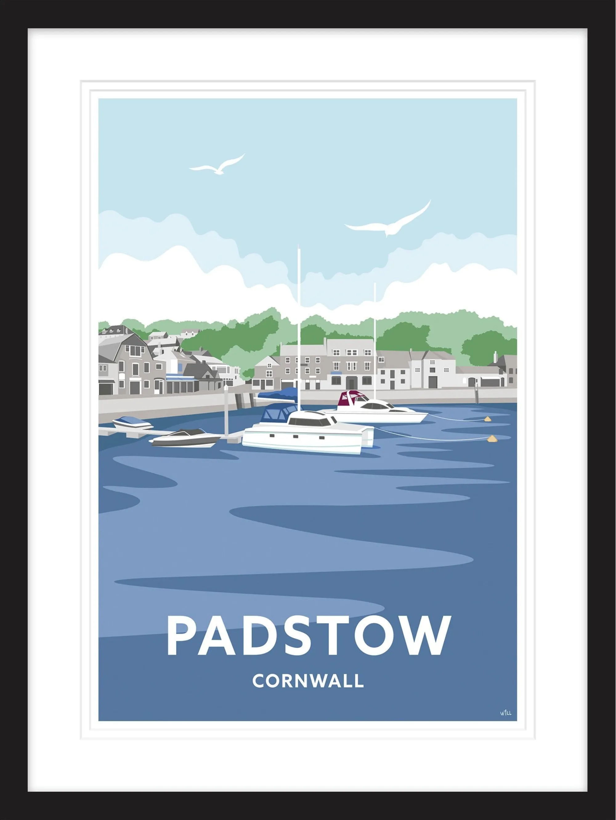 Padstow|Travel*Whistlefish Padstow Strand Cornwall Framed Print
