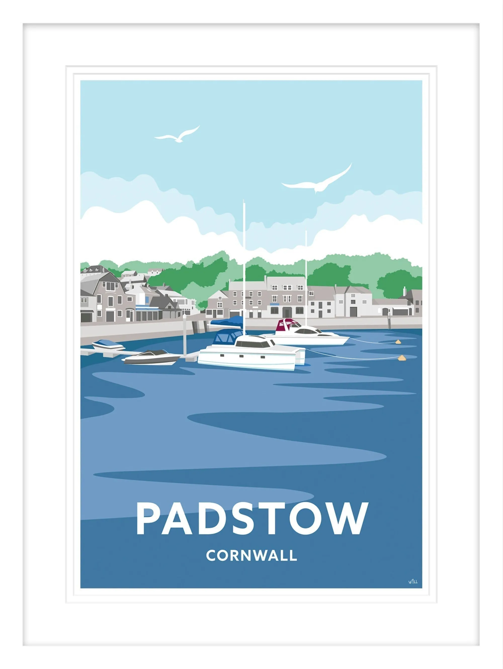Padstow|Cornwall*Whistlefish Padstow Strand Travel Framed Print