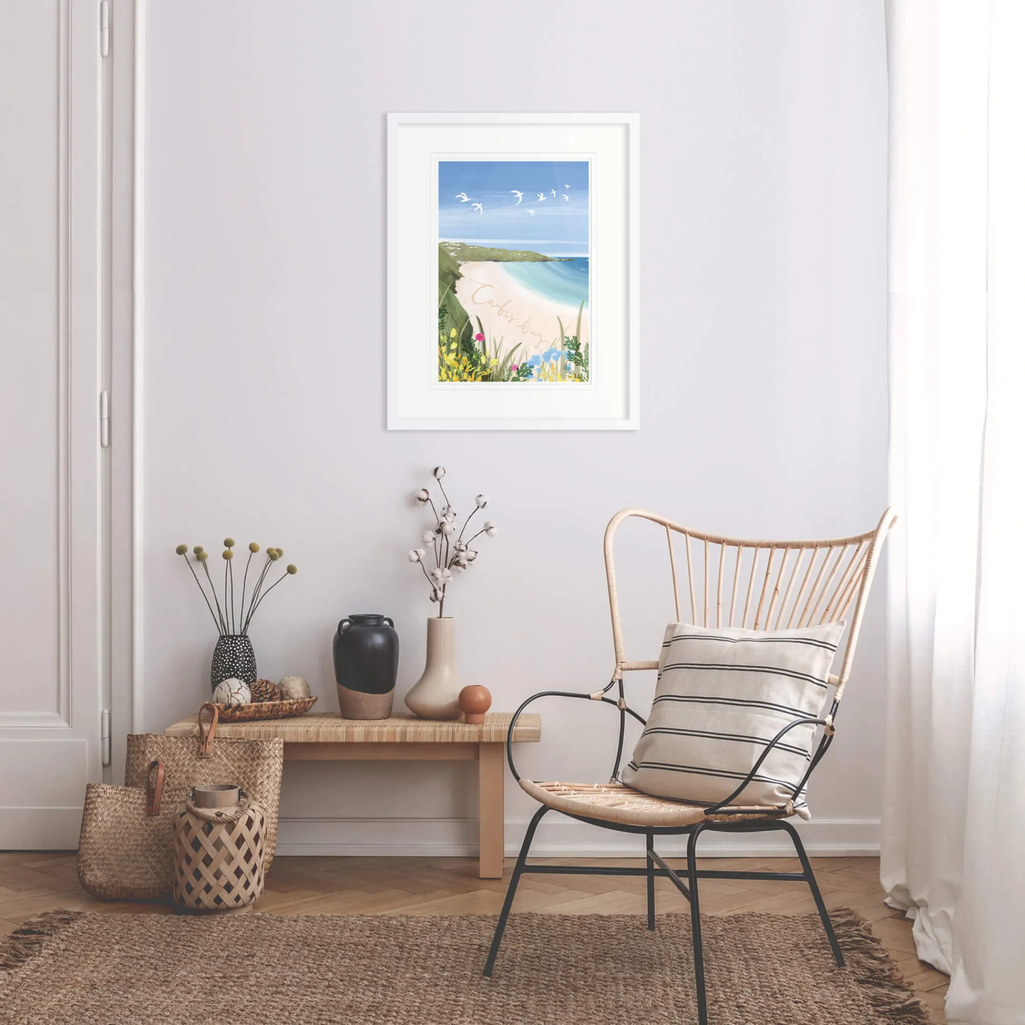St Ives|Cornwall*Whistlefish Painterly Carbis Bay Framed Print