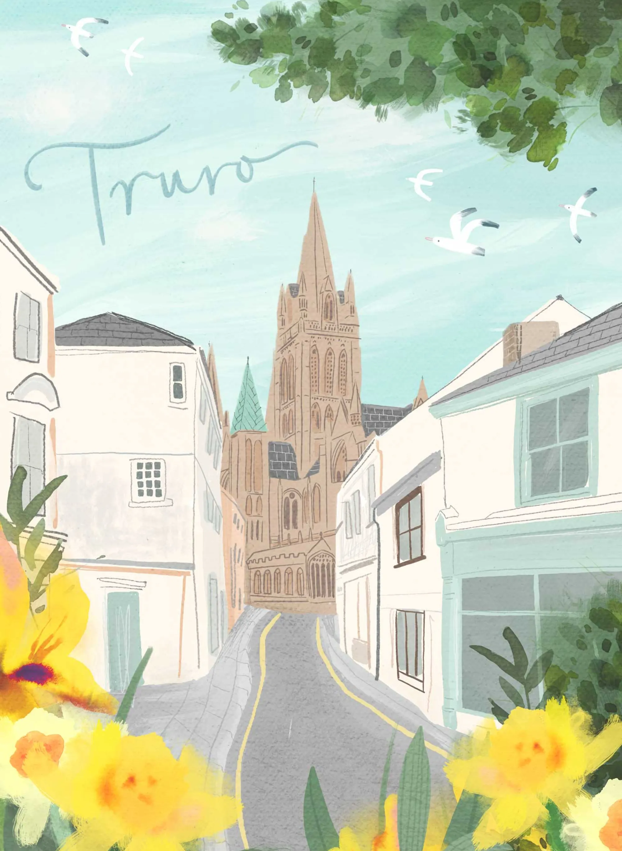 Unframed Prints*Whistlefish Painterly Truro Art Print
