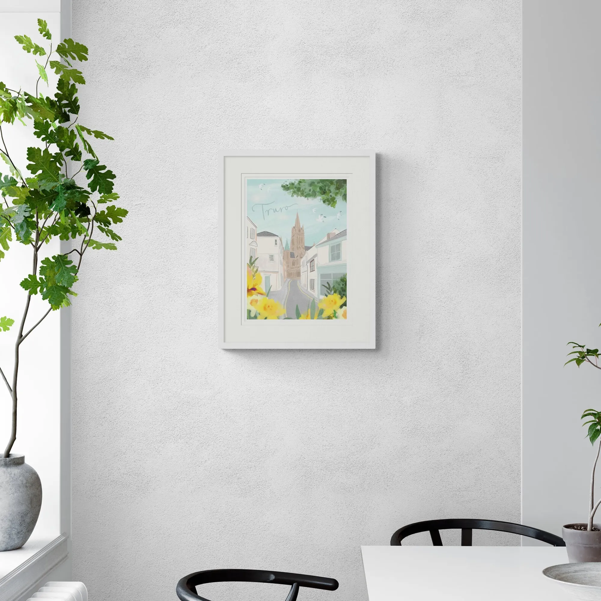 Cornwall|Travel*Whistlefish Painterly Truro Framed Print