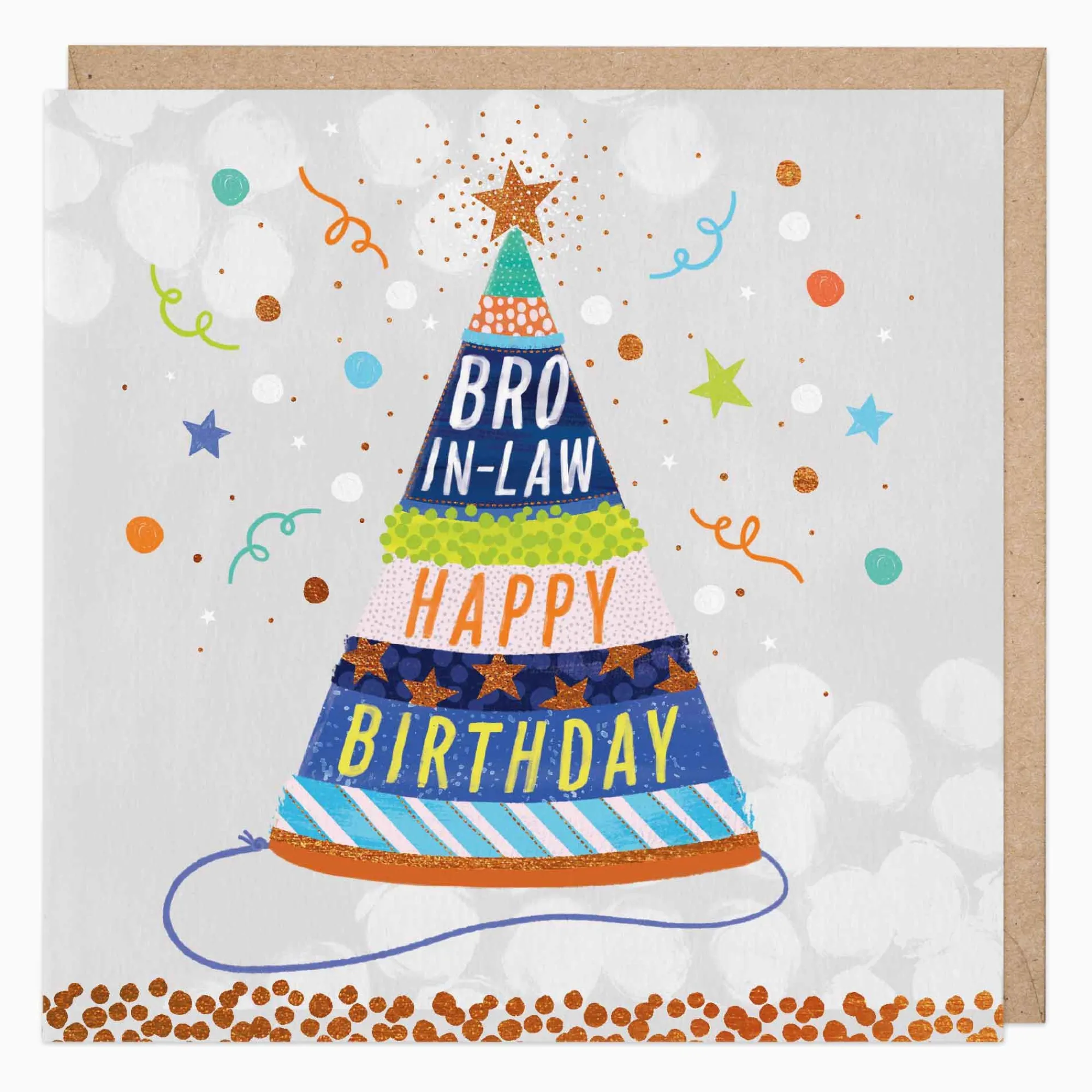 Birthday|For Relatives*Whistlefish Party Hat Brother In Law Birthday Card