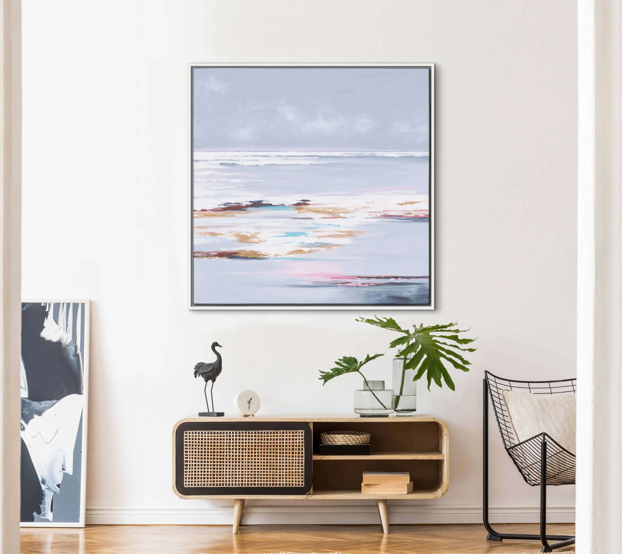 Coastal Scenes|Framed Canvas*Whistlefish Passing Storm Large Framed Canvas