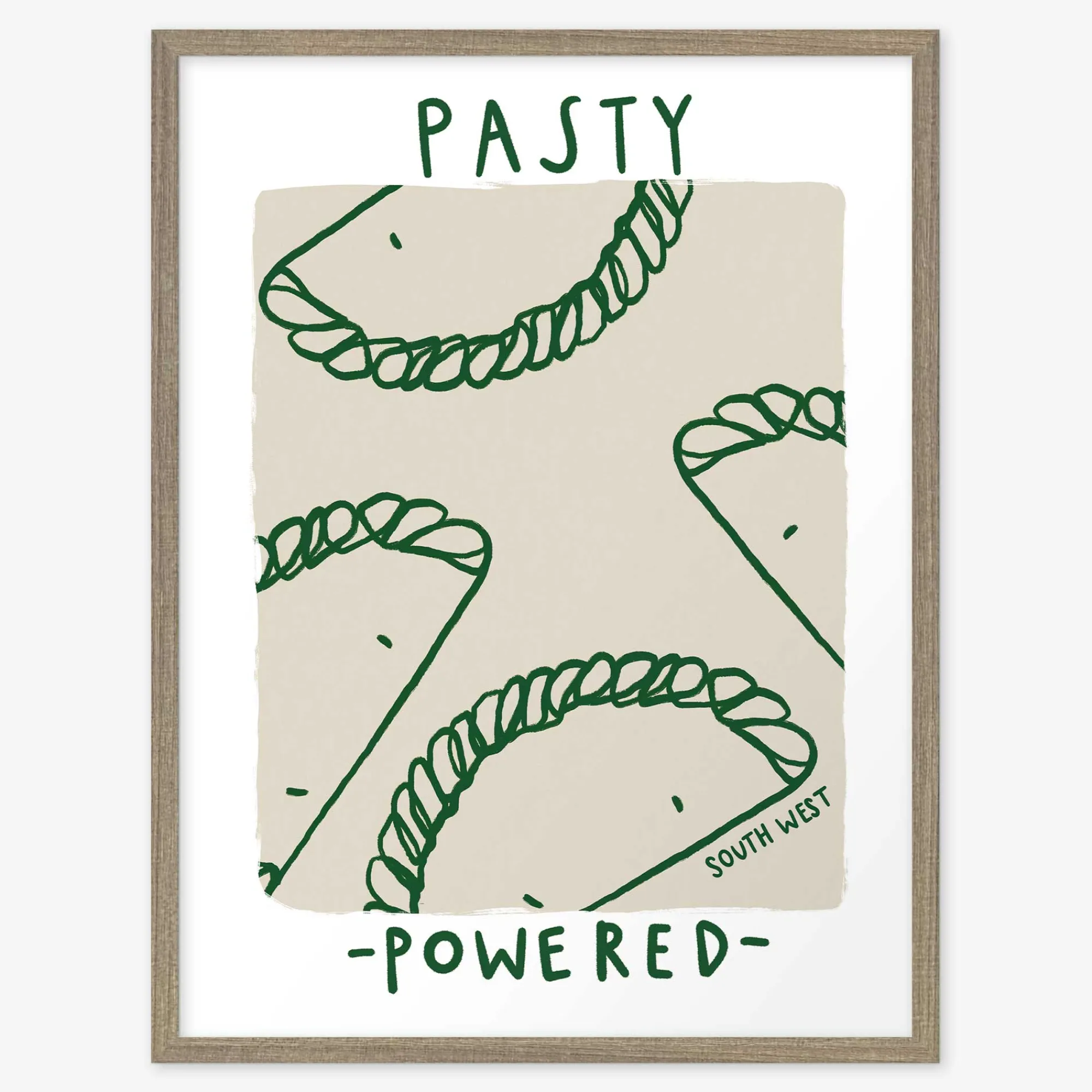 Cornwall|Framed Prints*Whistlefish Pasty Powered Small Framed Print
