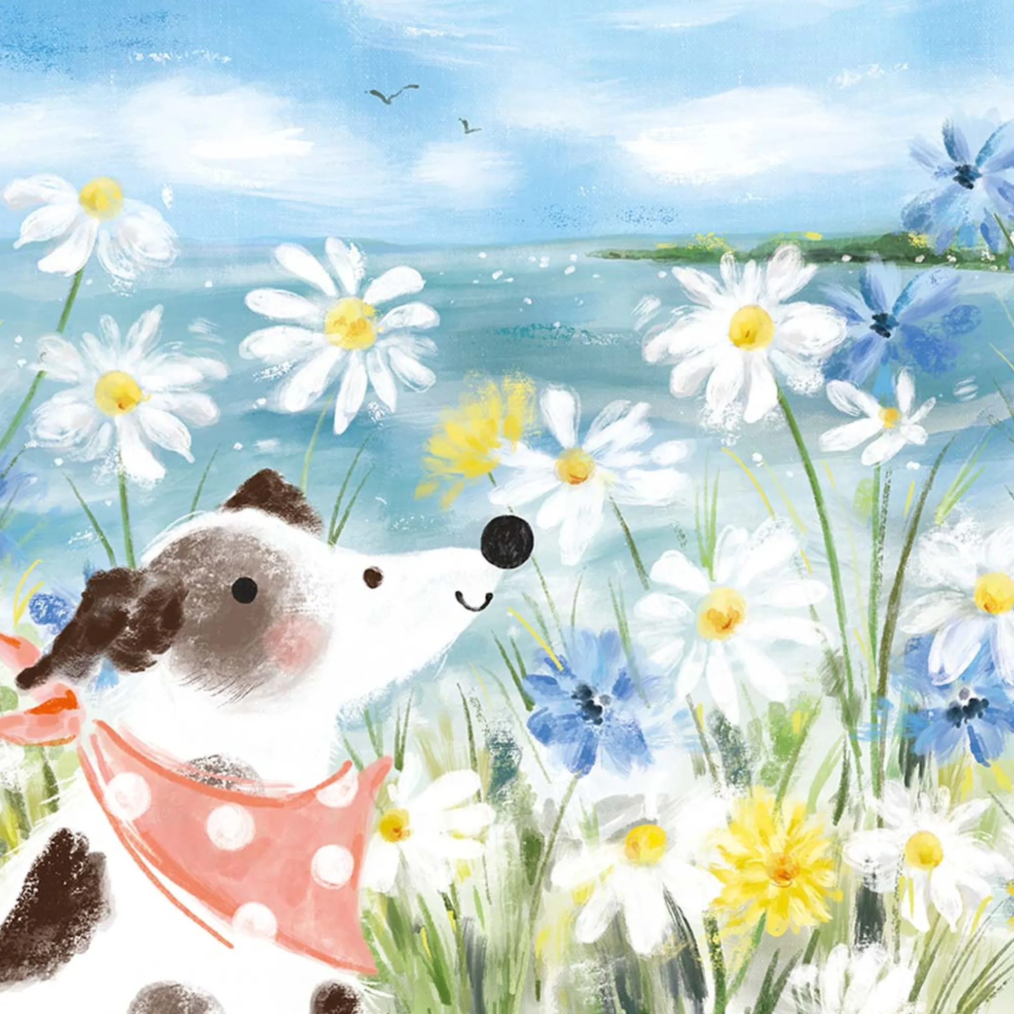 Unframed Prints*Whistlefish Patch and the Daisies Art Print