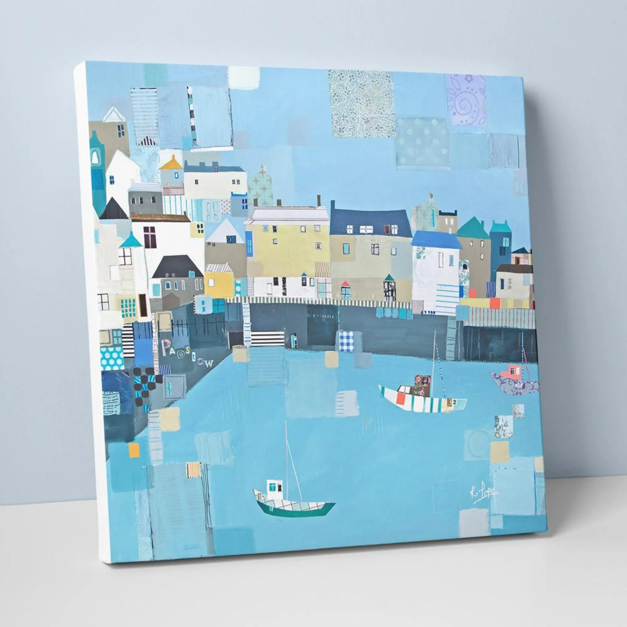 Padstow|Cornwall*Whistlefish Patchwork Padstow Canvas