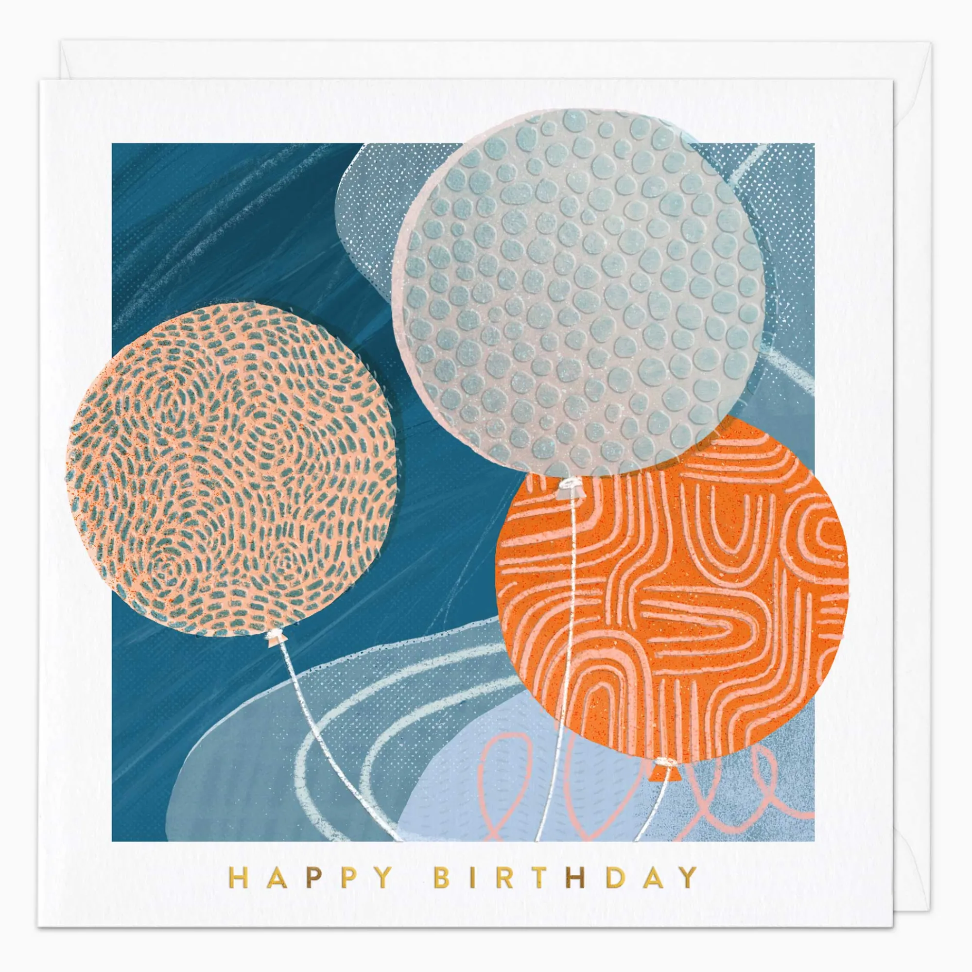 Birthday|For Him*Whistlefish Patterned Balloons Birthday Card