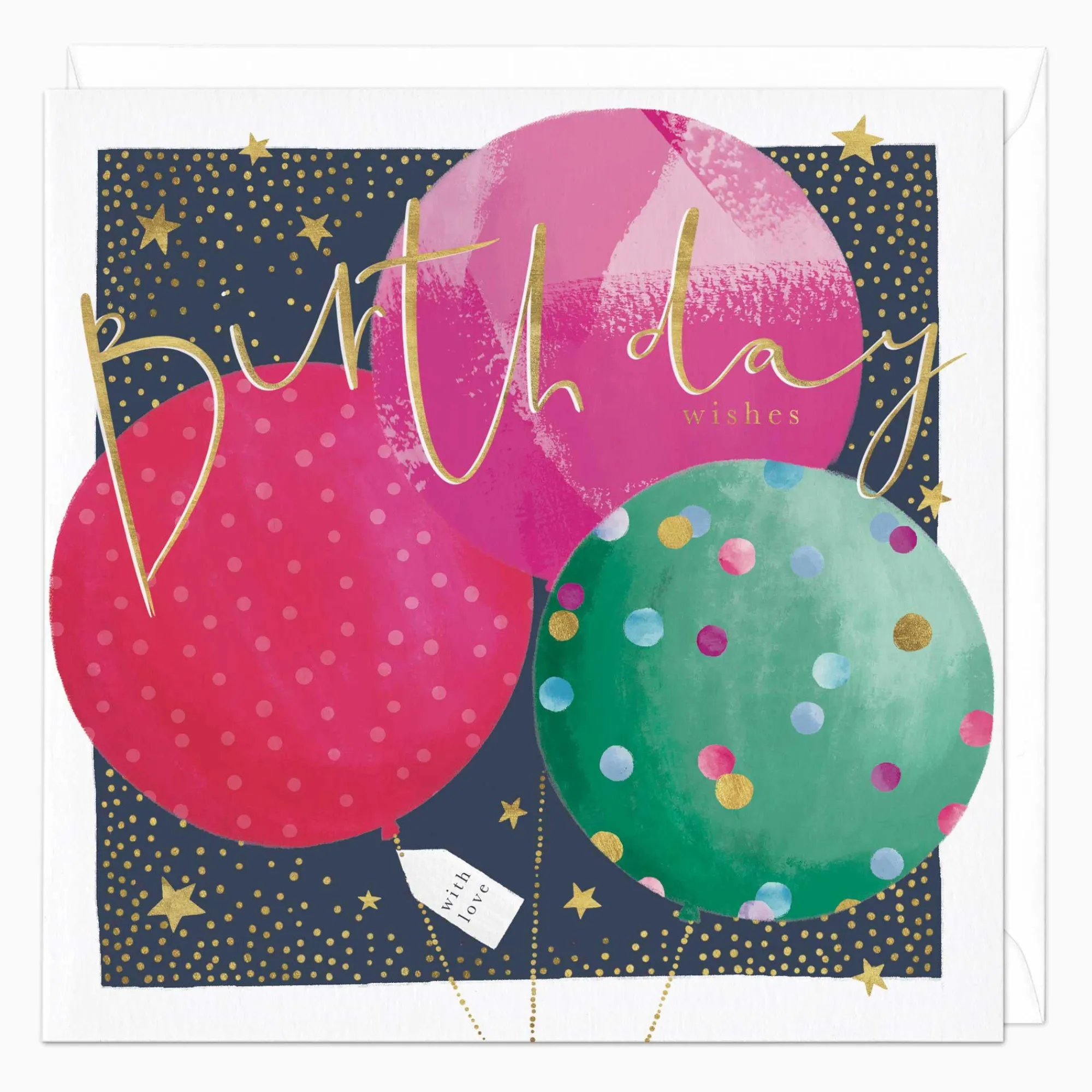 Birthday|For Her*Whistlefish Patterned Balloons Birthday Card