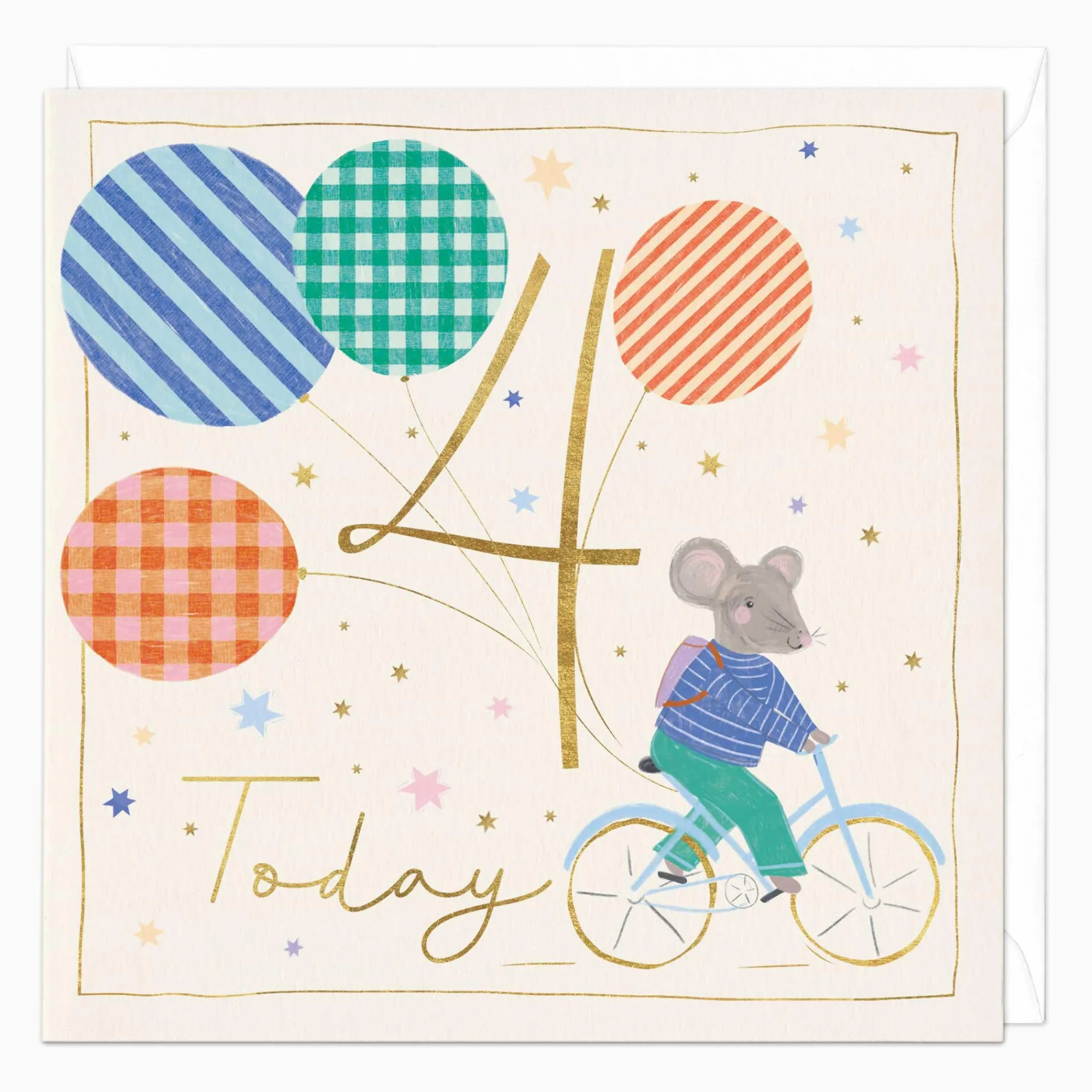 Birthday|By Age*Whistlefish Pedalling Into 4 Birthday Card