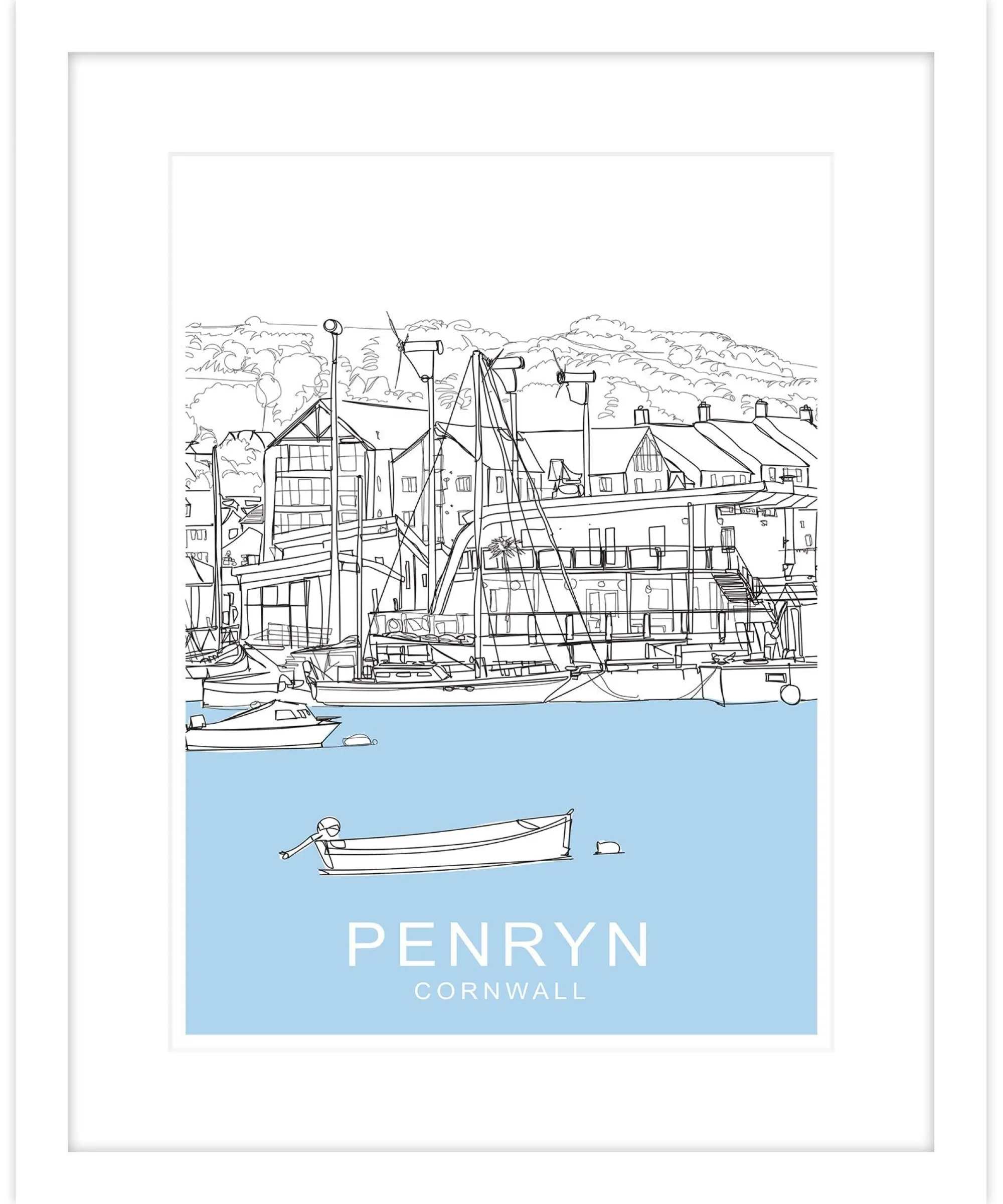 Framed Prints*Whistlefish Penryn Framed Travel Print