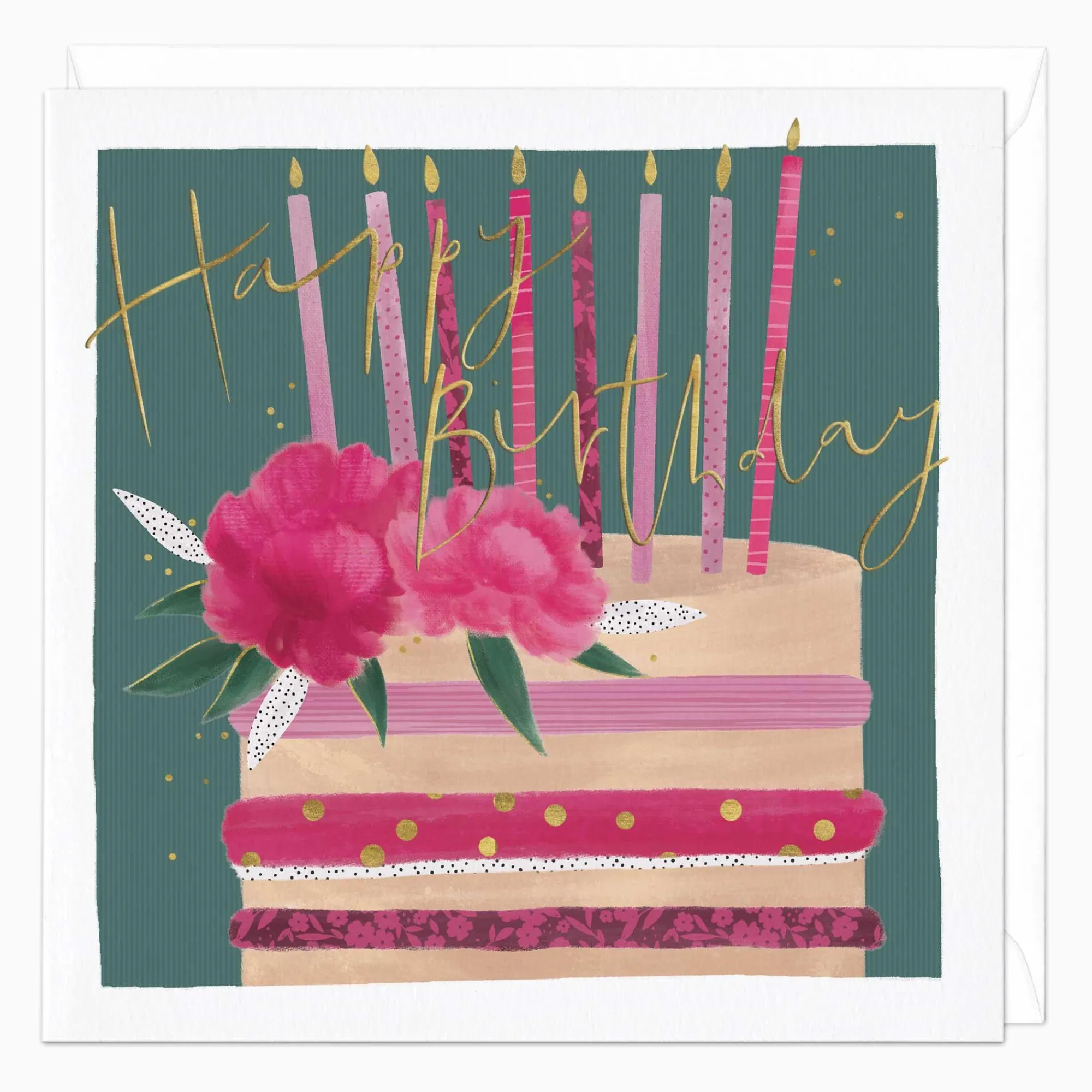 Birthday|For Her*Whistlefish Peonie Cake Birthday Card