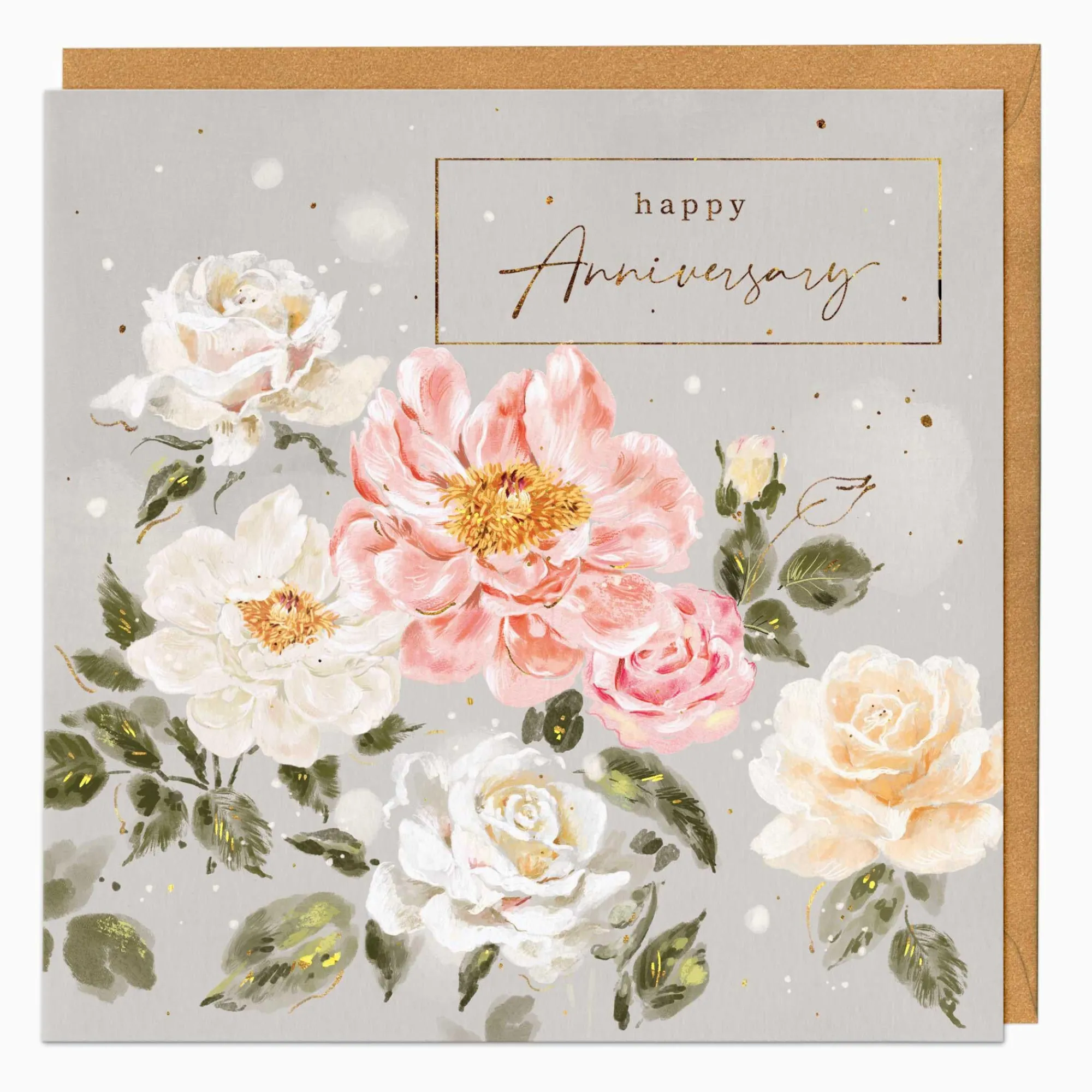 Anniversary*Whistlefish Peonies & Roses Anniversary Card