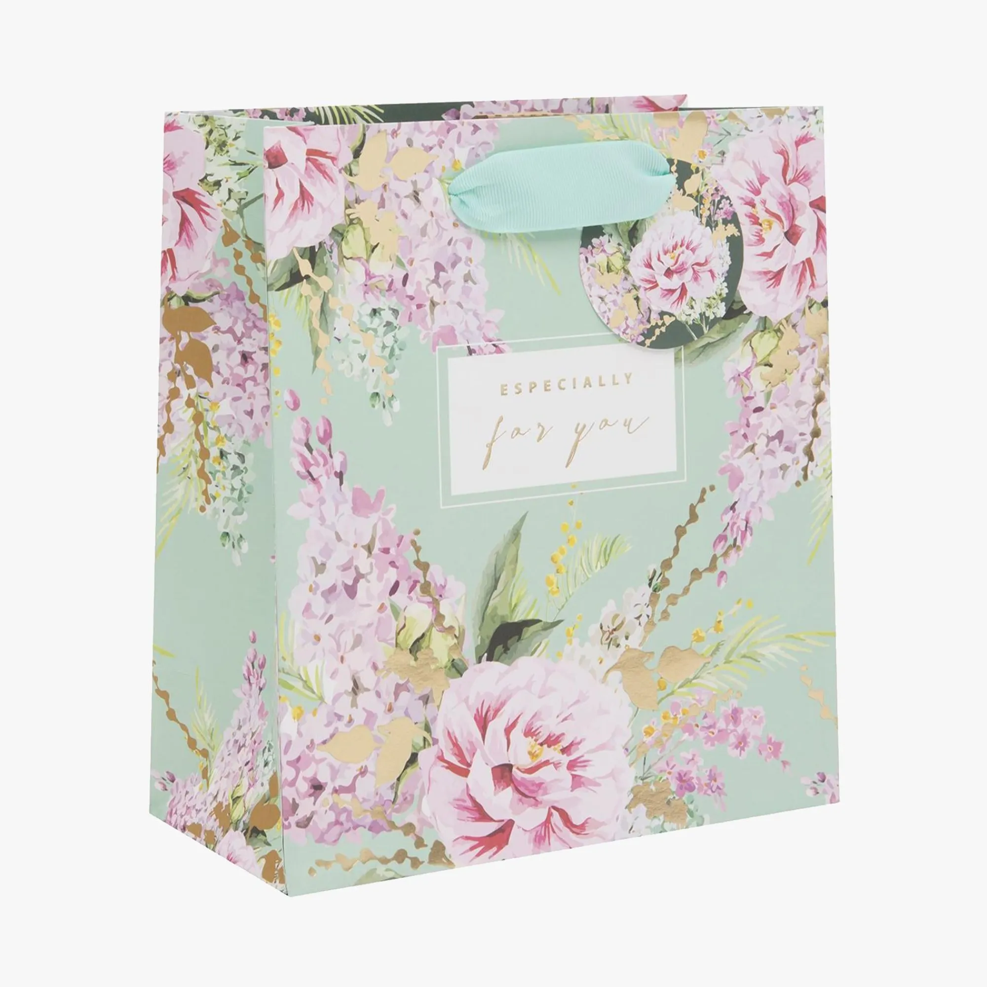 Gift Bags|Gift Bags*Whistlefish Peonies Foxglove Medium Gift Bag