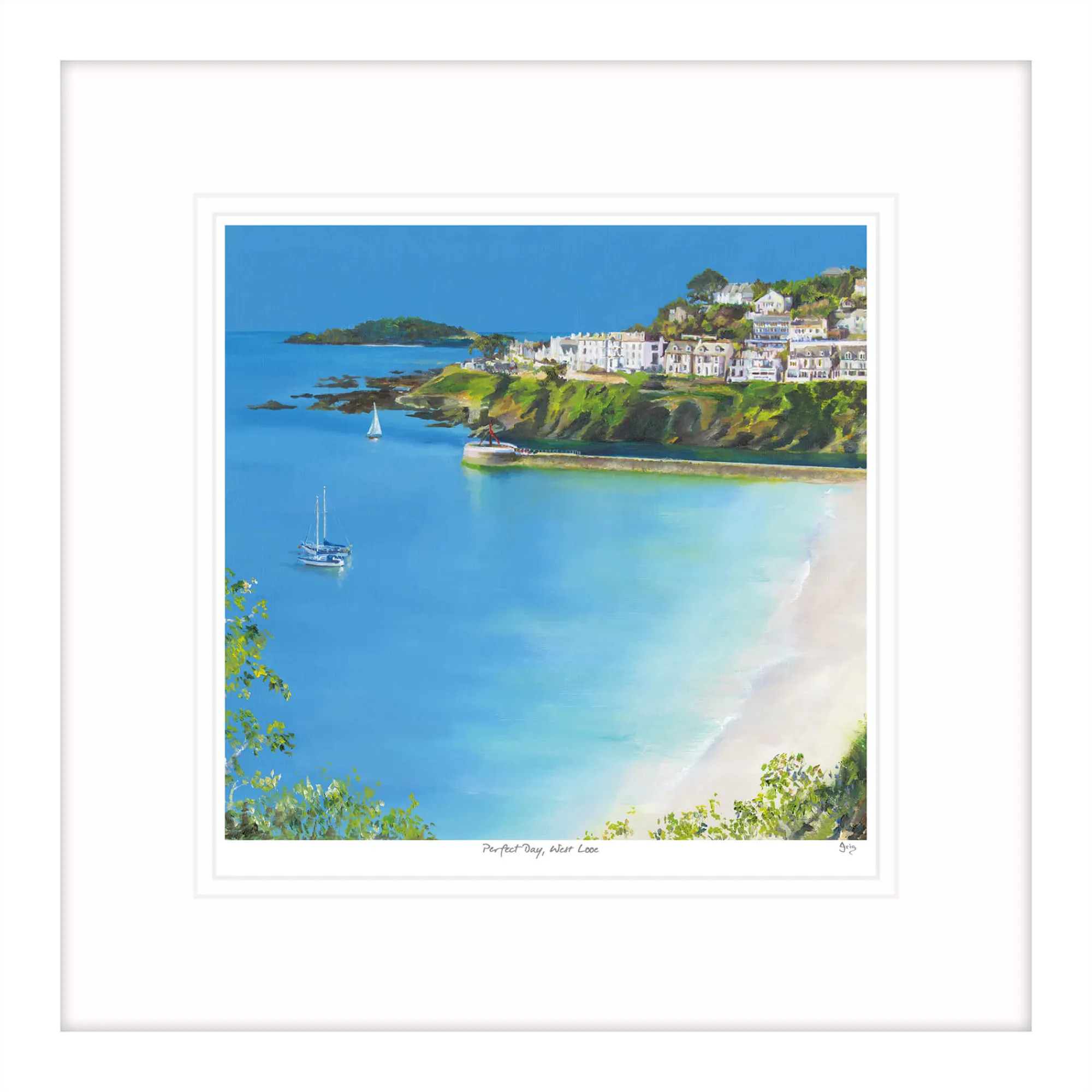 Cornwall|Coastal Scenes*Whistlefish Perfect Day, West Looe Framed Print