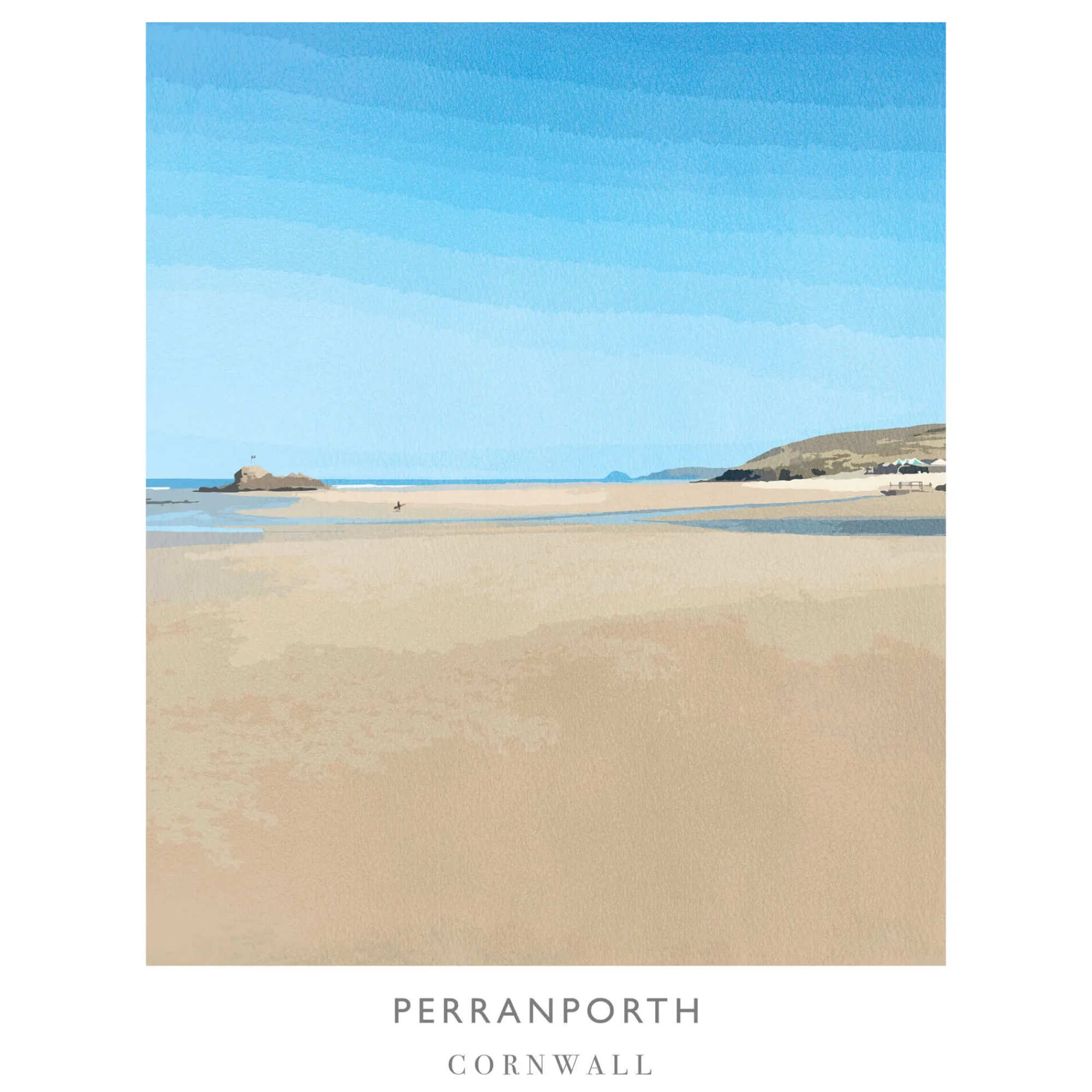 Unframed Prints*Whistlefish Perranporth Art Print