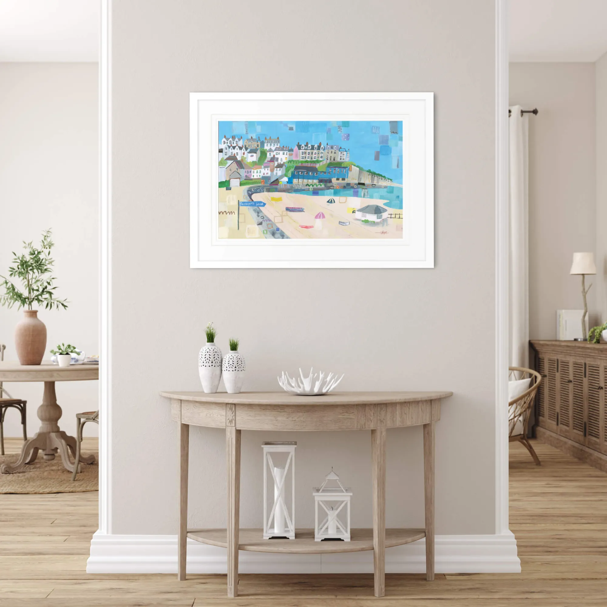 Cornwall|Coastal Scenes*Whistlefish Perranporth Beach Framed Print