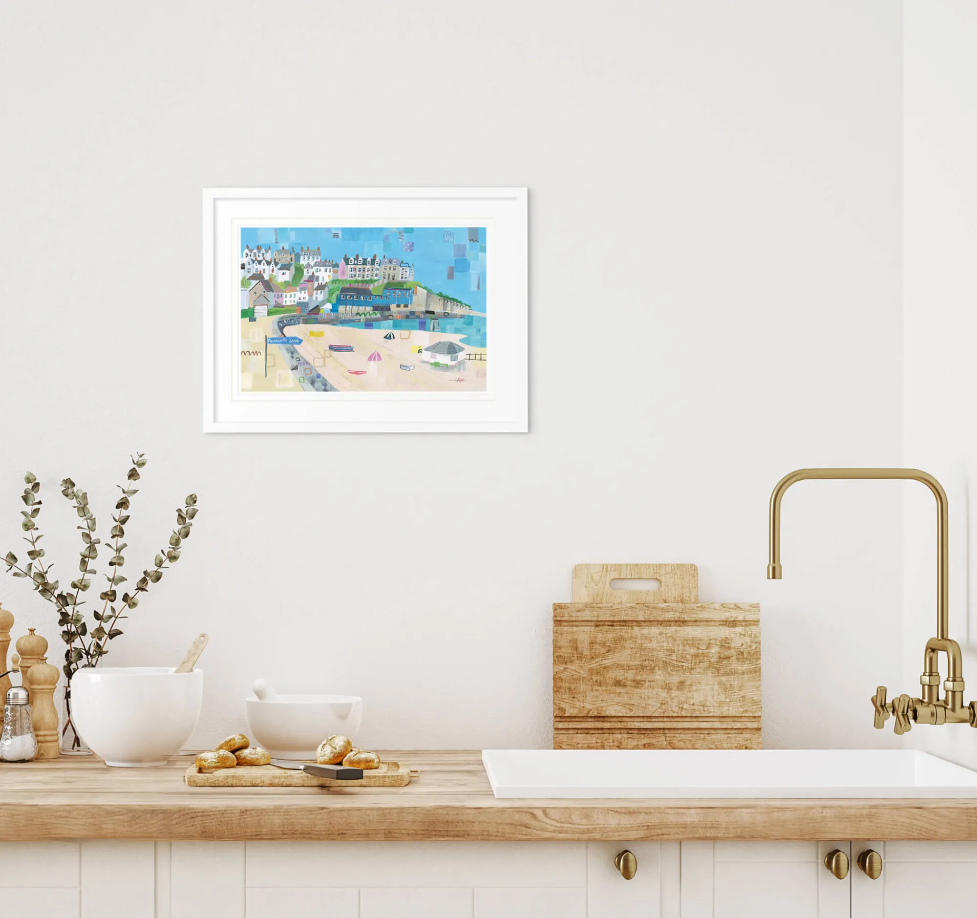 Unframed Prints*Whistlefish Perranporth Beach Small Art Print
