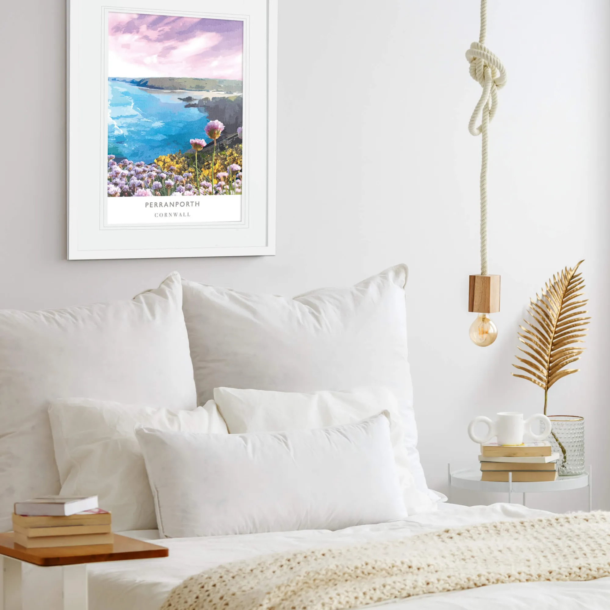 Unframed Prints*Whistlefish Perranporth Coastal Travel Art Print