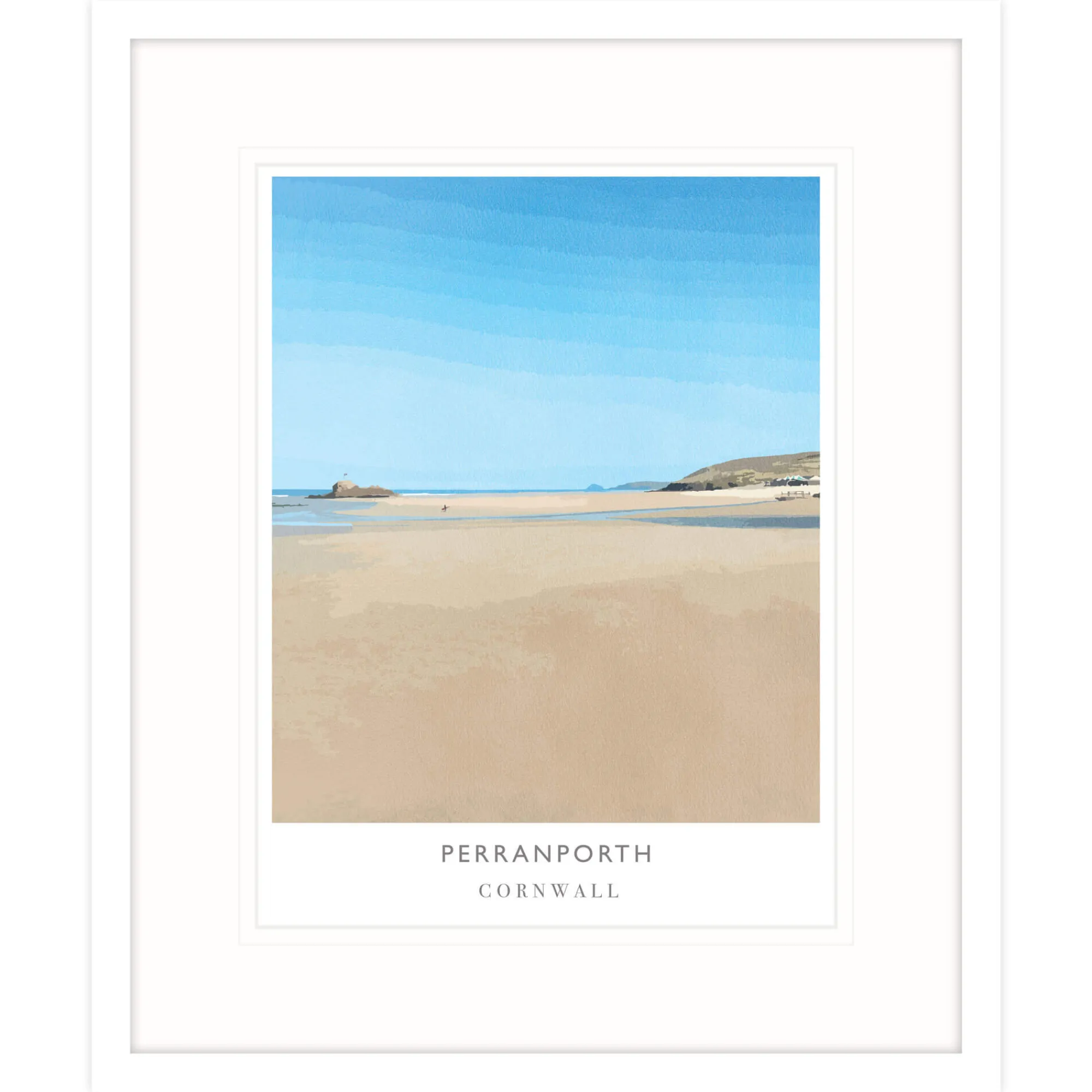 Cornwall|Travel*Whistlefish Perranporth Framed Print