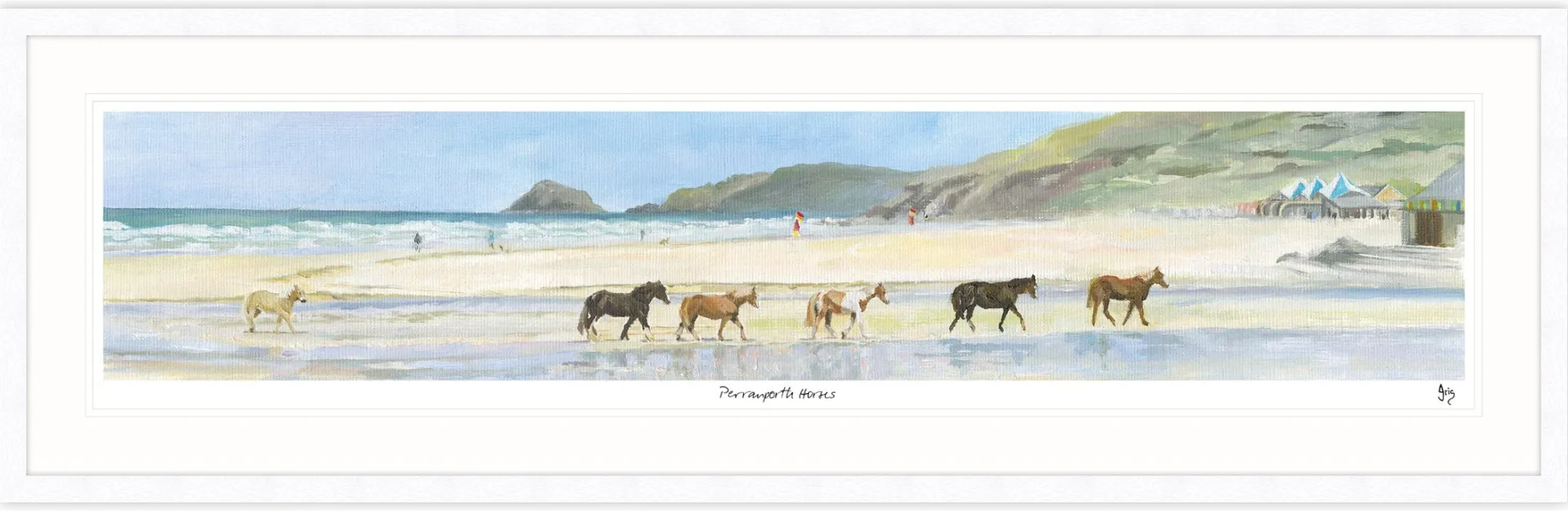 Animal|Framed Prints*Whistlefish Perranporth Horses Framed Print