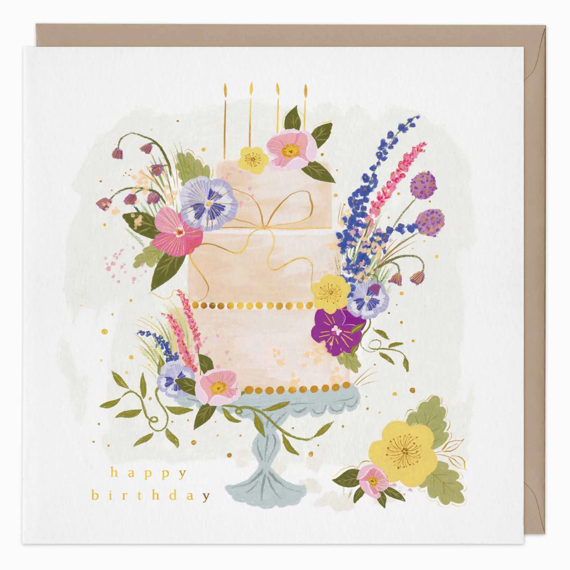 Birthday|For Her*Whistlefish Petal-Topped Cake Birthday Card