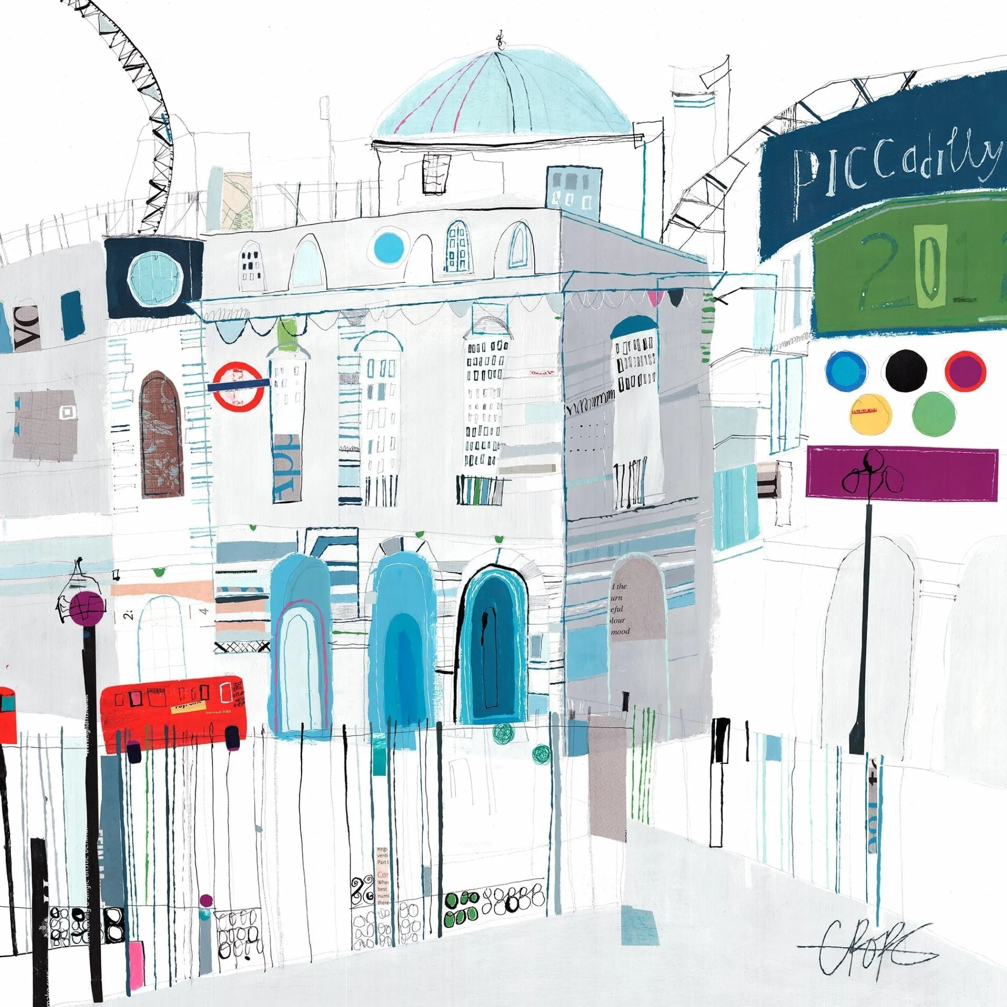Unframed Prints*Whistlefish Piccadilly Art Print