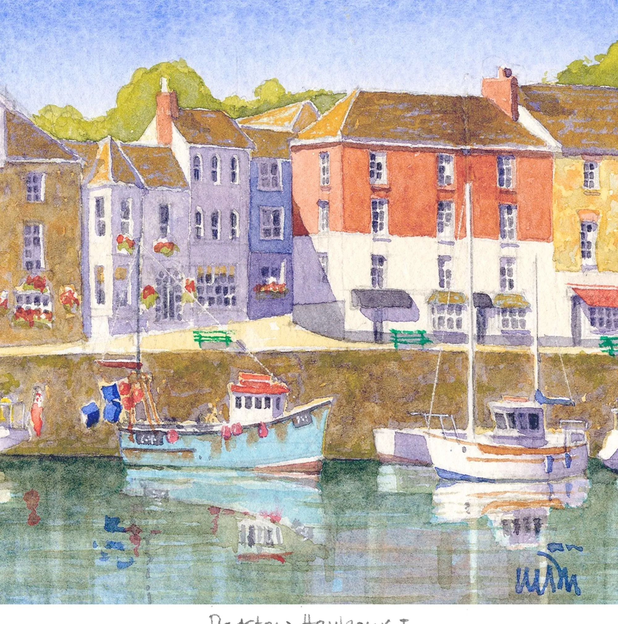 Unframed Prints*Whistlefish Picturesque Padstow Harbour Art Print