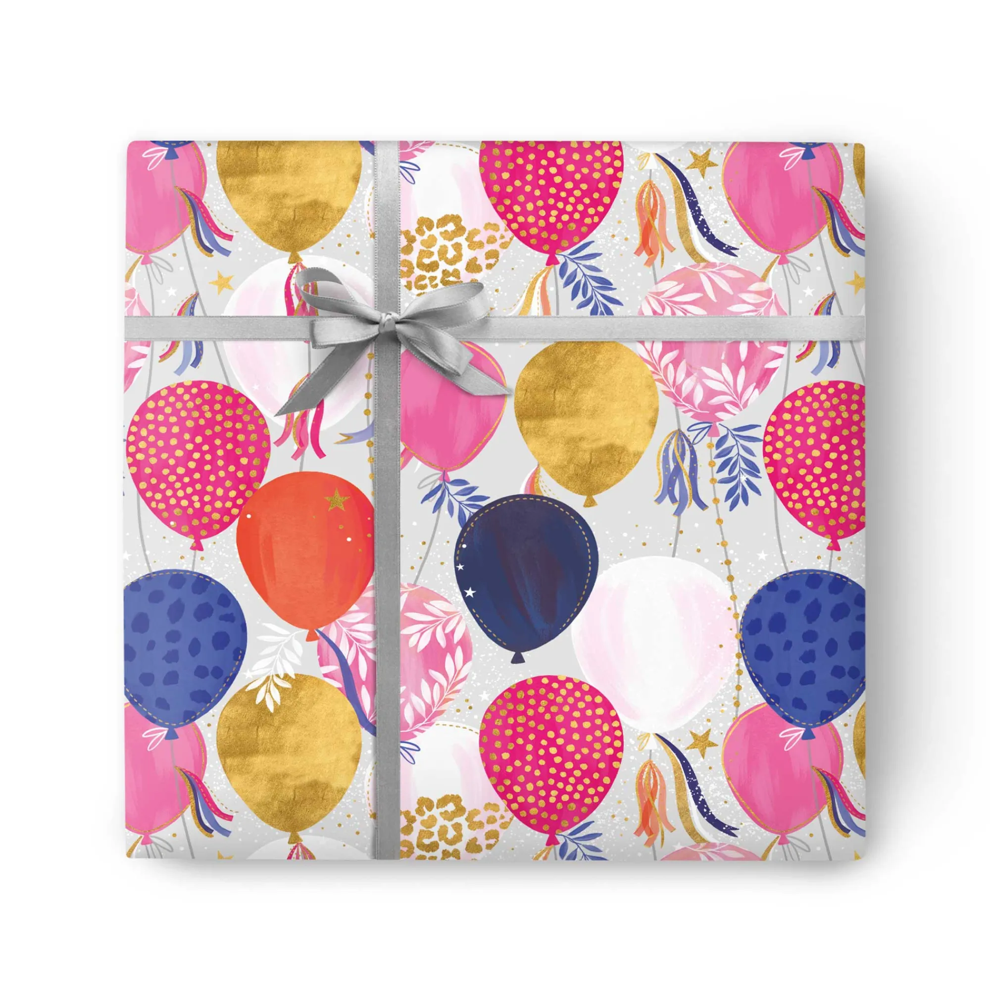 Gift Wrap|Birthday*Whistlefish Pink Balloons Wrapping Paper