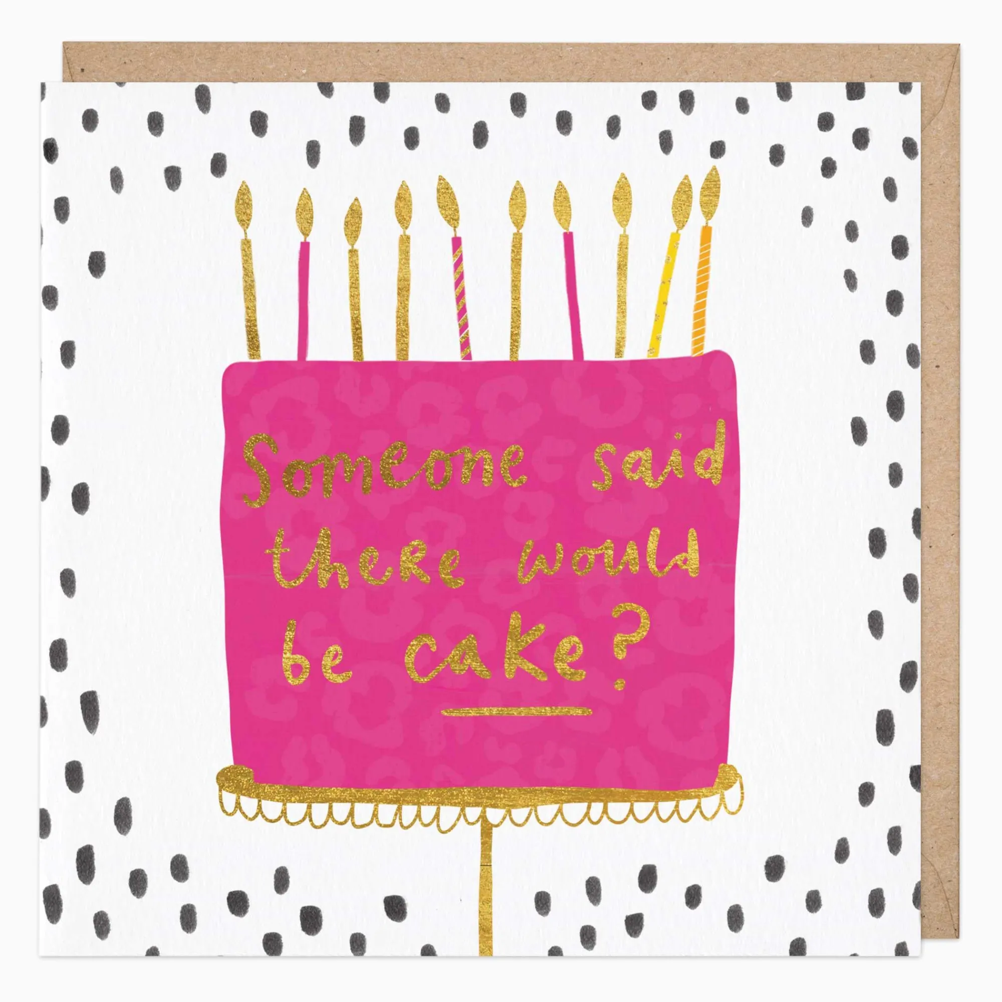 Birthday*Whistlefish Pink Birthday Cake Card