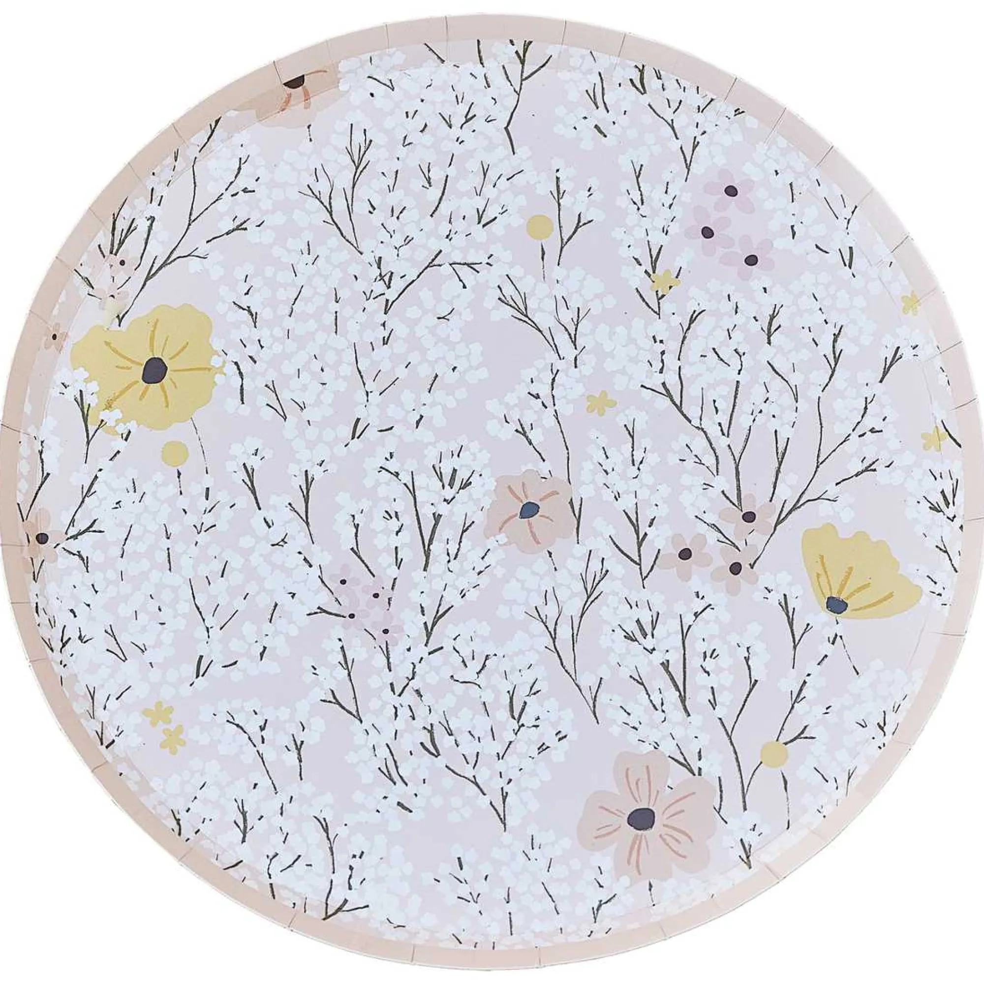 Paper Plates|Floral*Whistlefish Pink Floral Paper Plates