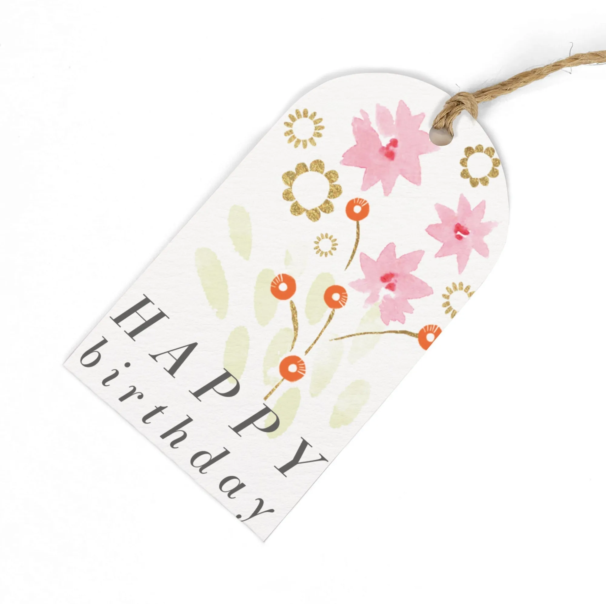 Gift Tags|Gift Tags*Whistlefish Pink Flower Birthday Gift Tags (Pack of 6)
