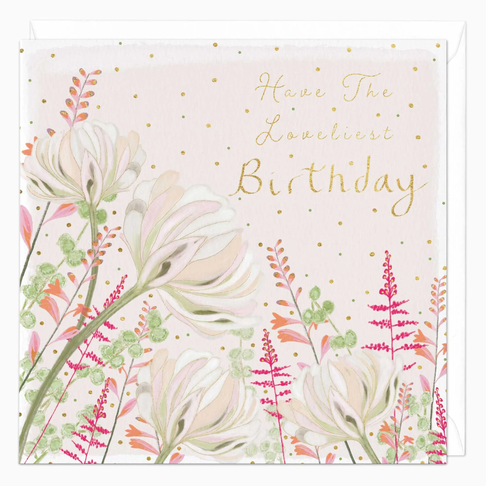 Birthday|For Her*Whistlefish Pink Flower Lovely Birthday Card