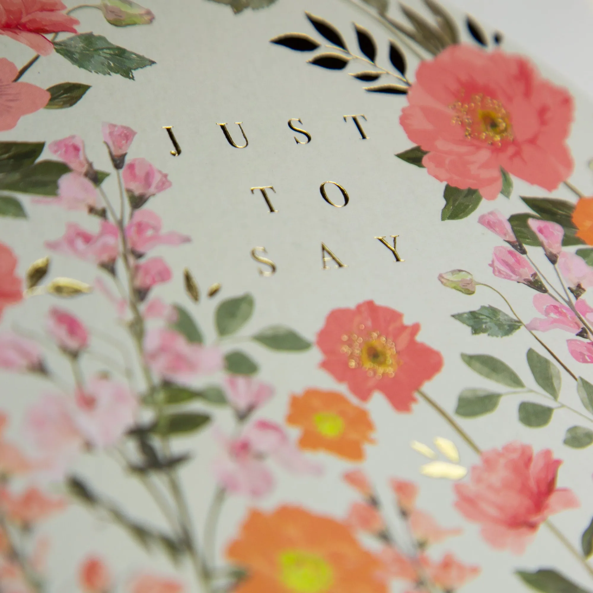 Just To Say*Whistlefish Pink Flowers Just To Say Arch Card