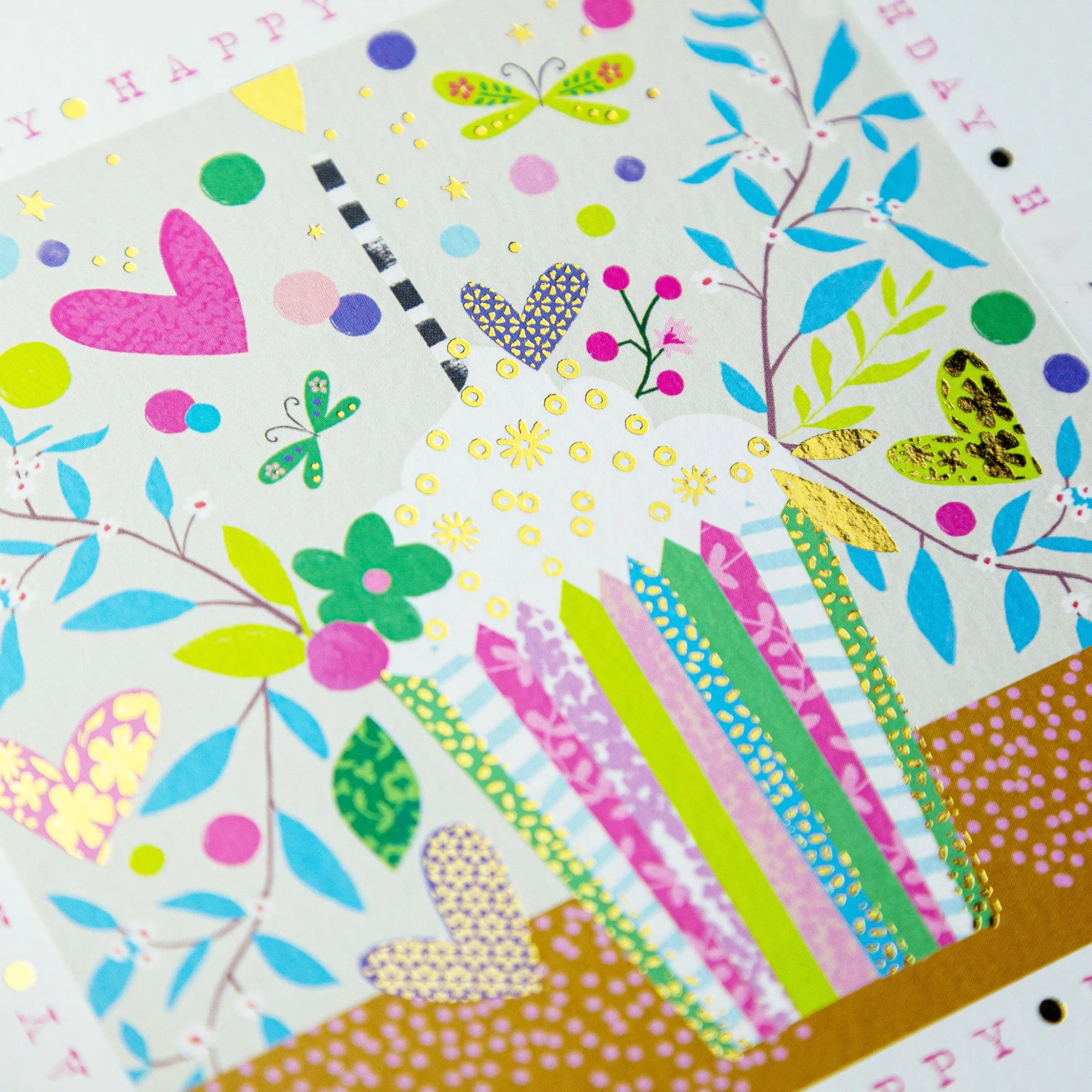 Birthday|For Her*Whistlefish Pink Heart Cupcake Birthday Card