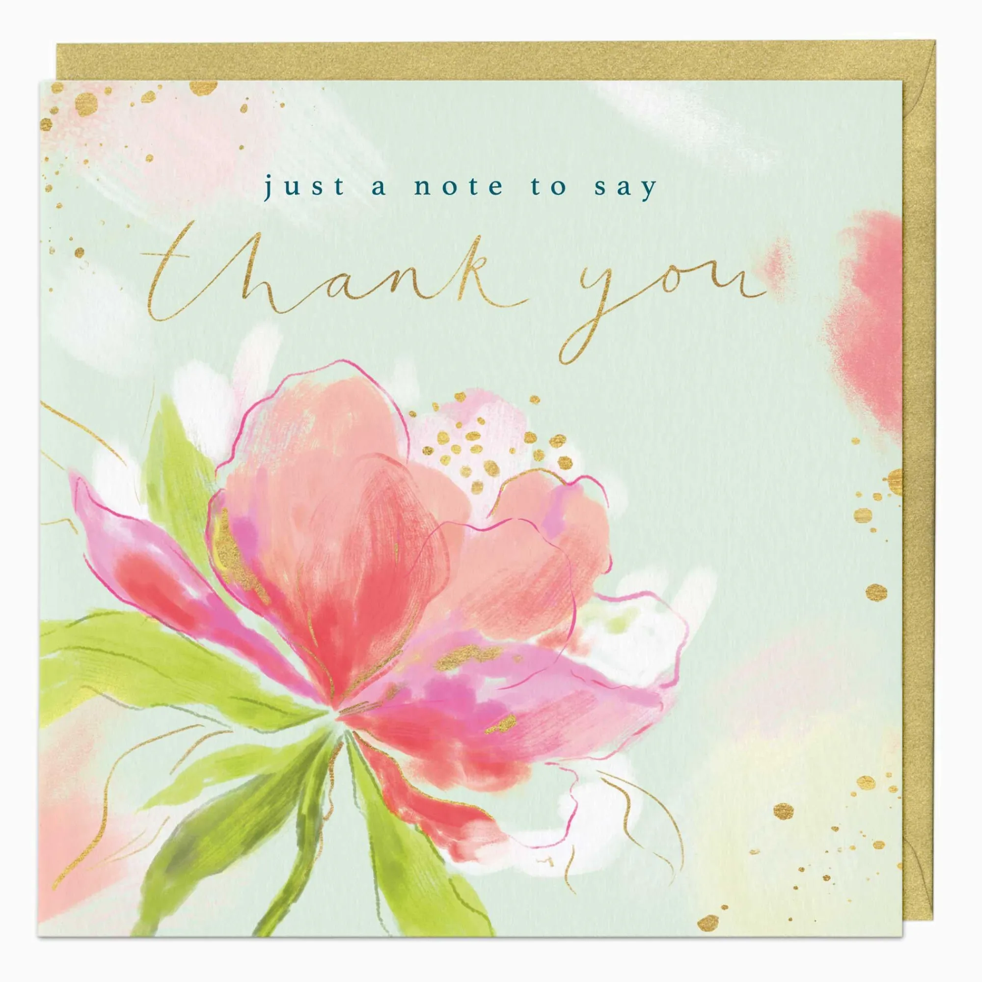 Thank You|Just To Say*Whistlefish Pink Peony Thank You Card
