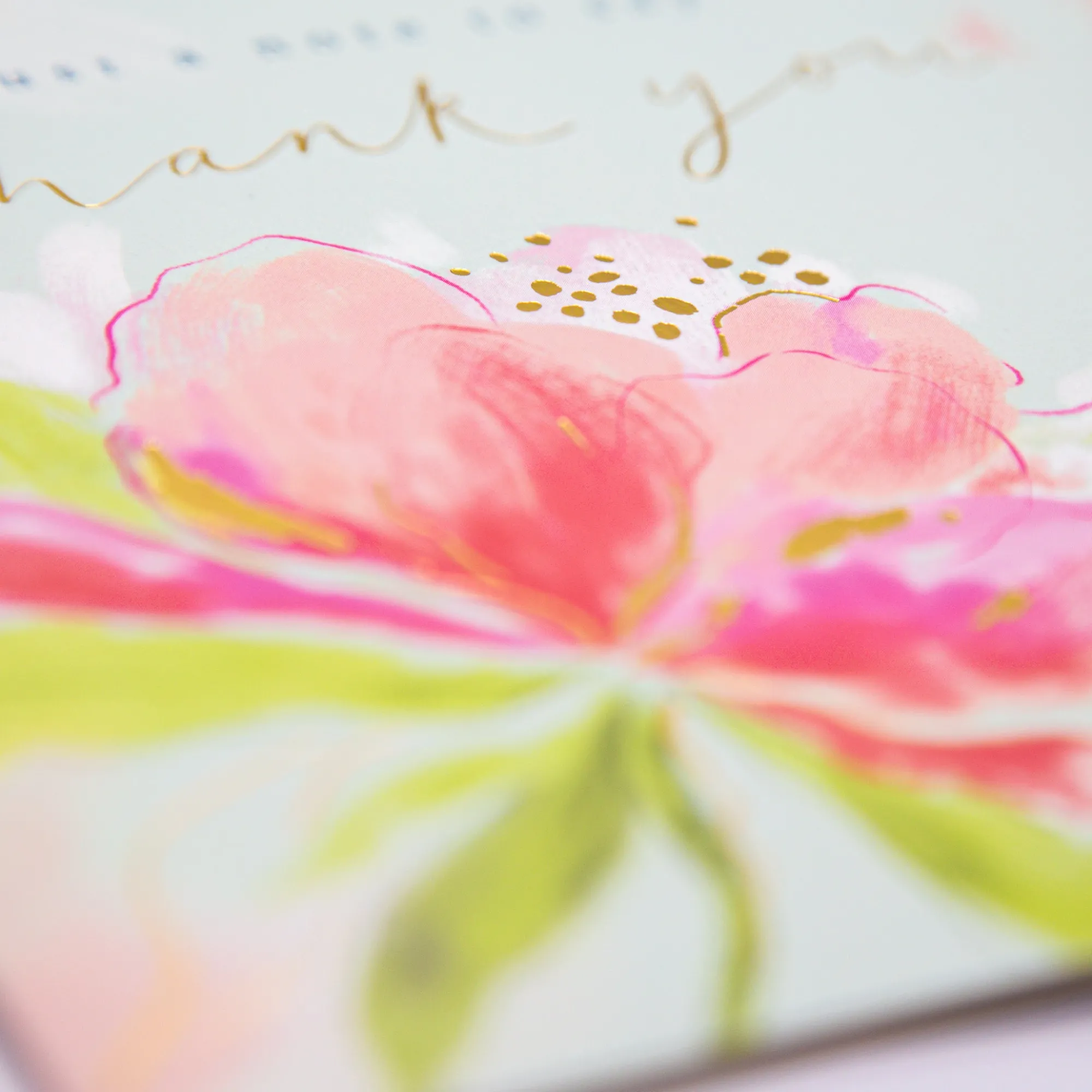 Thank You|Just To Say*Whistlefish Pink Peony Thank You Card