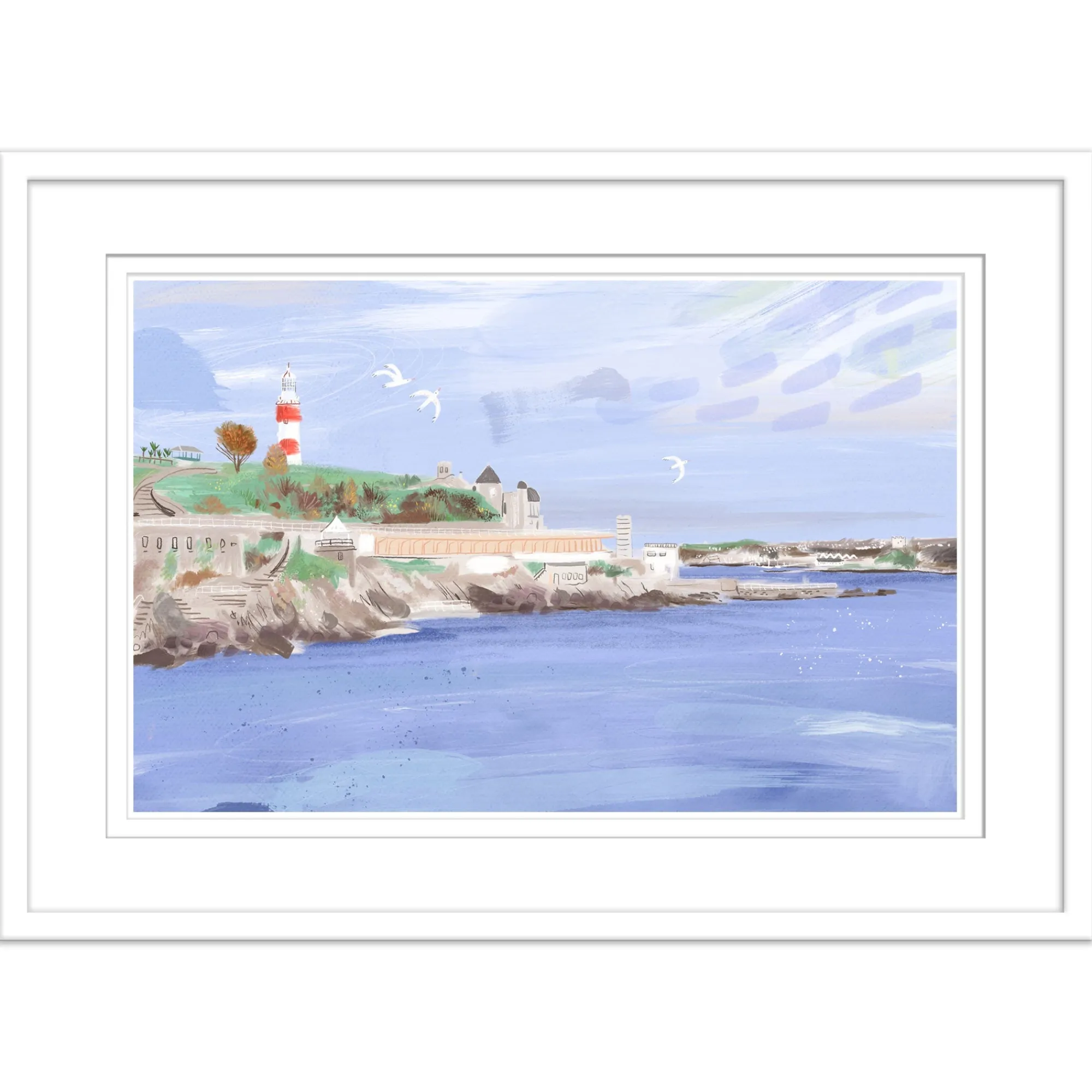Coastal Scenes|Framed Prints*Whistlefish Plymouth Large Framed Print