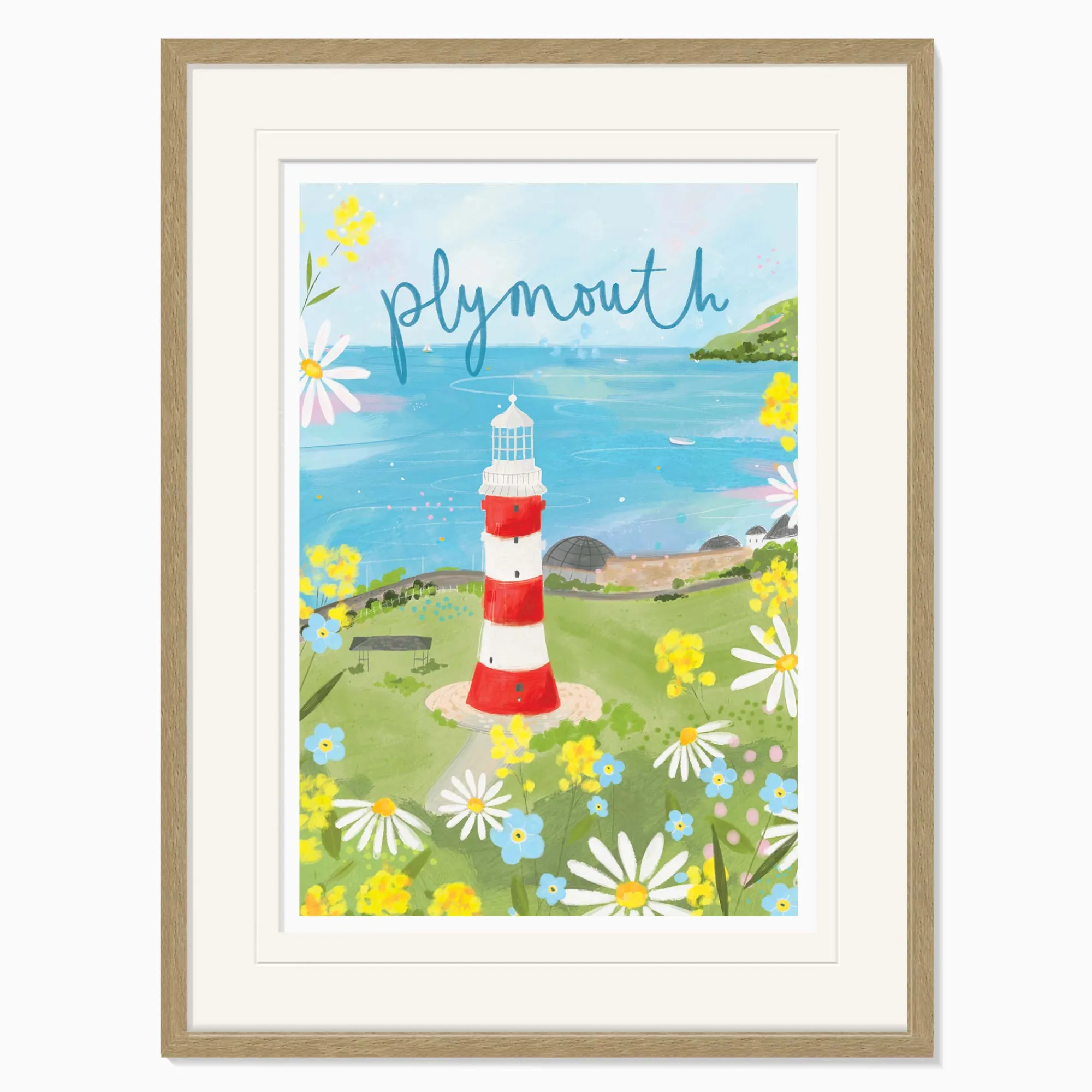 Devon|Floral & Flowers*Whistlefish Plymouth Large Framed Print