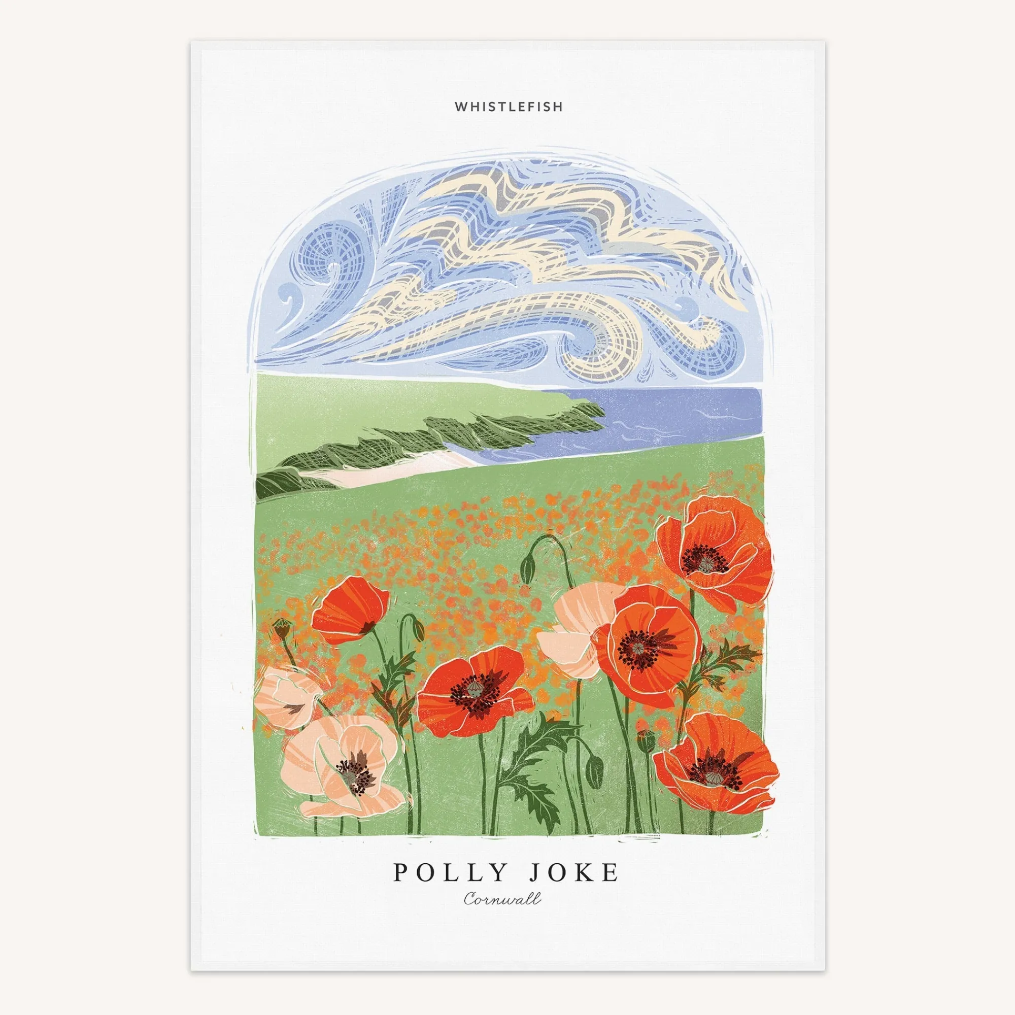 Under £20|Under £10*Whistlefish Polly Joke Arched Lino Tea Towel